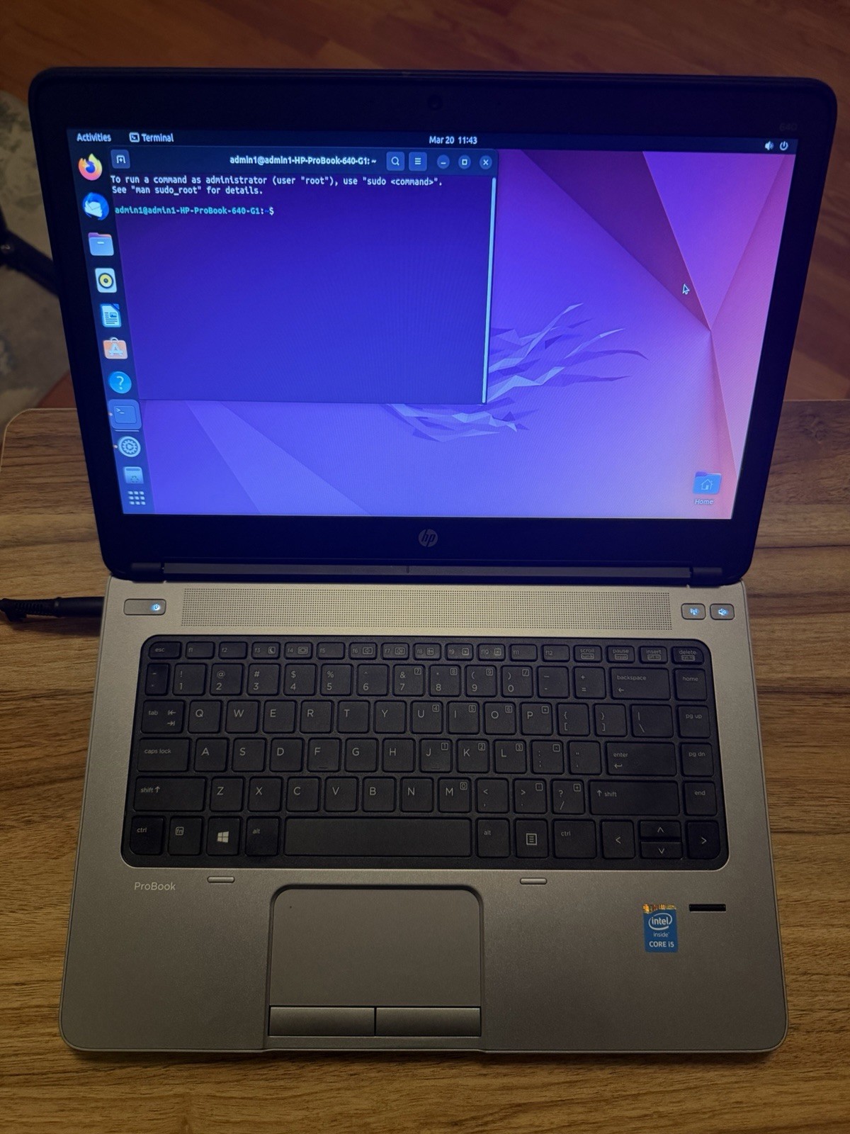 Excellent HP ELITEBOOK 640 G1 Laptop Intel I5-4300M 2.6Ghz 8GB Ubuntu 22.04