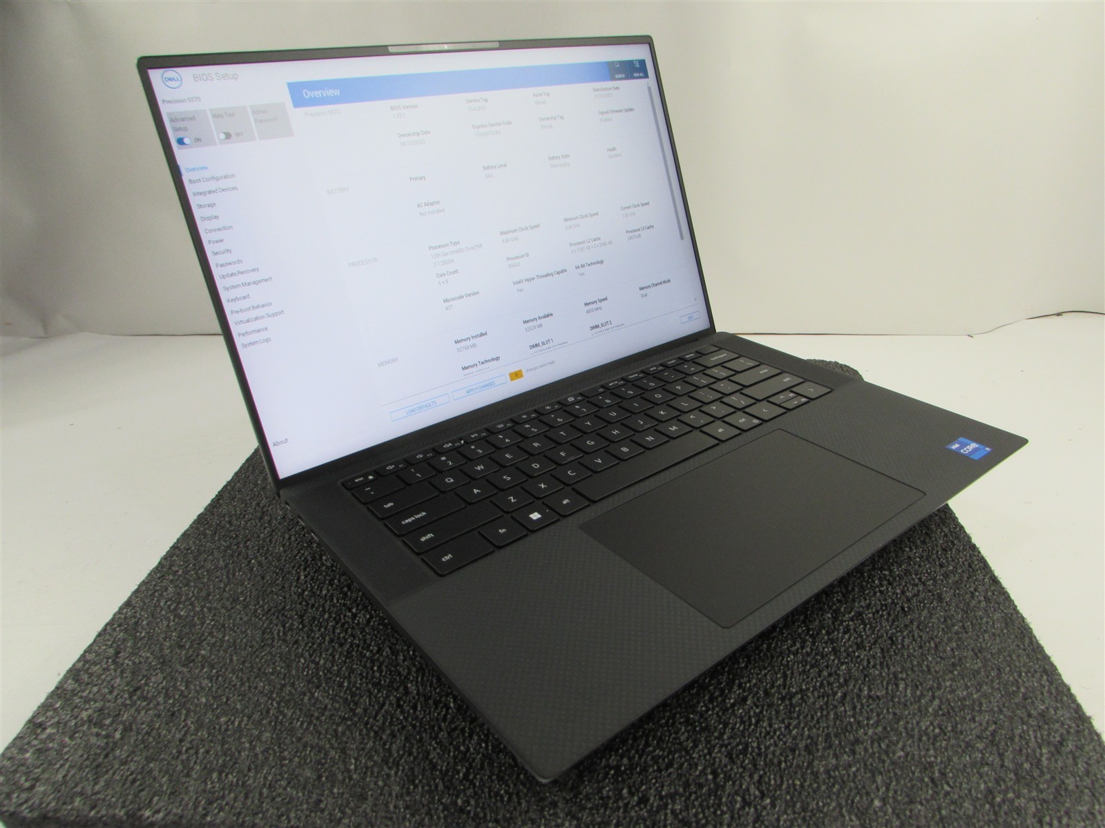 DELL PRECISION 5570 CORE I7-12800H 1TB SSD 32GB RAM NVIDIA RTX A1000 WIN 11 PRO
