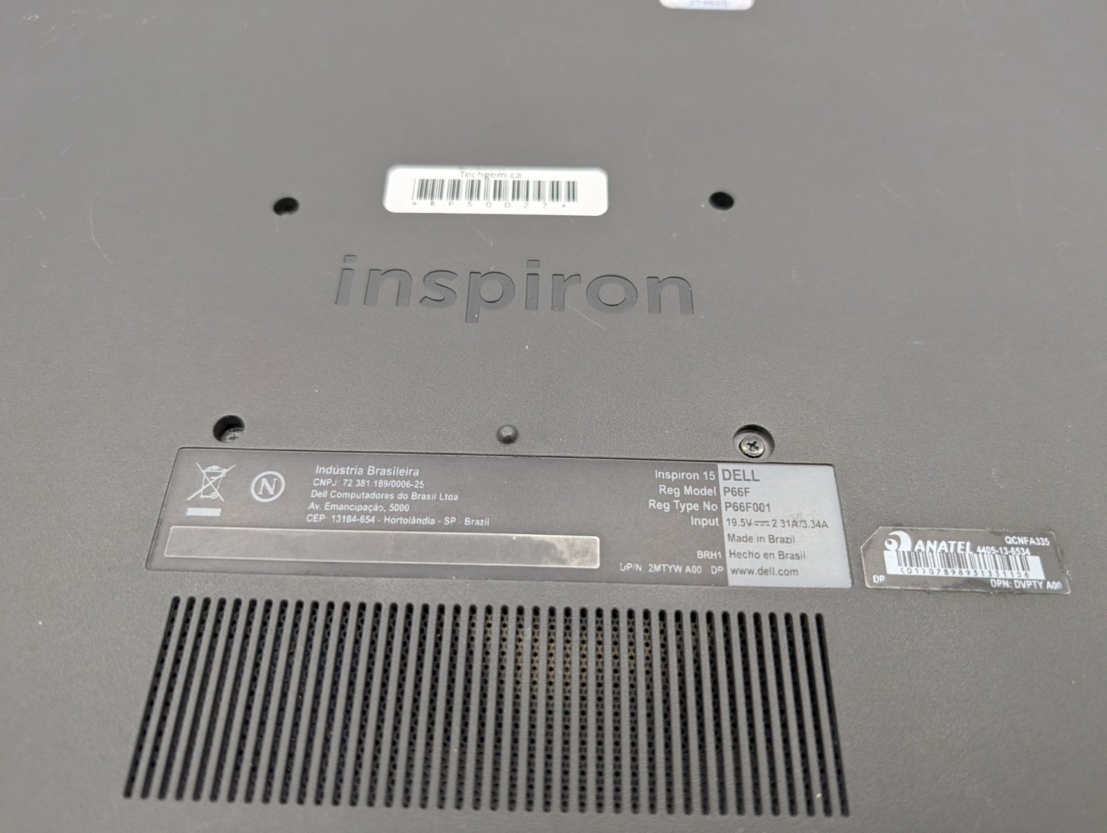 Dell Inspiron 5567 15.6″ Laptop i5-7200U 8GB RAM 250GB SSD Win11 Home Parts