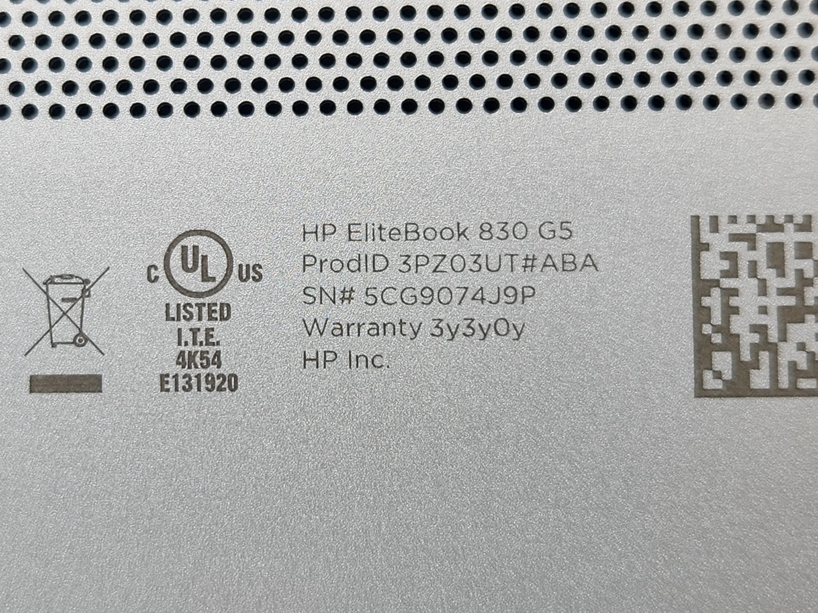 HP EliteBook 830 G5 13″ FHD Touchscreen i7-8550U 1.80GHz 16GB 256GB SSD Win 11 ~