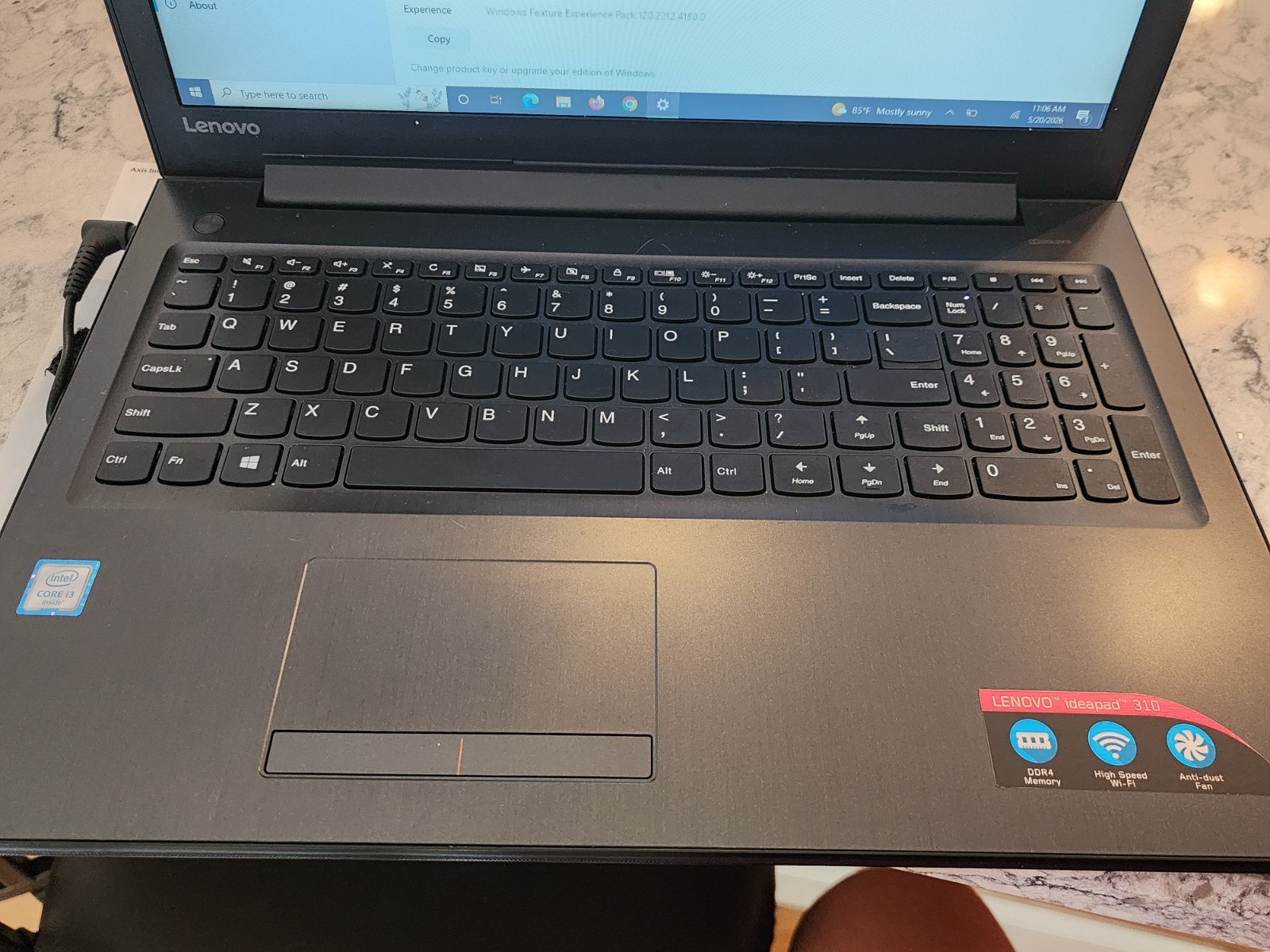 Lenovo IdeaPad 310-15ISK 15.6″ i3-6100U 6GB 1TB HDD Win10 Black