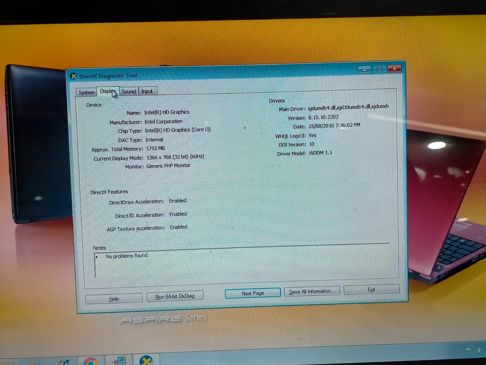 ACER ASPIRE 5742 SERIES PEW71 WINDOWS 7 HOME PREMIUM 4GB RAM 500GB HDD / I3