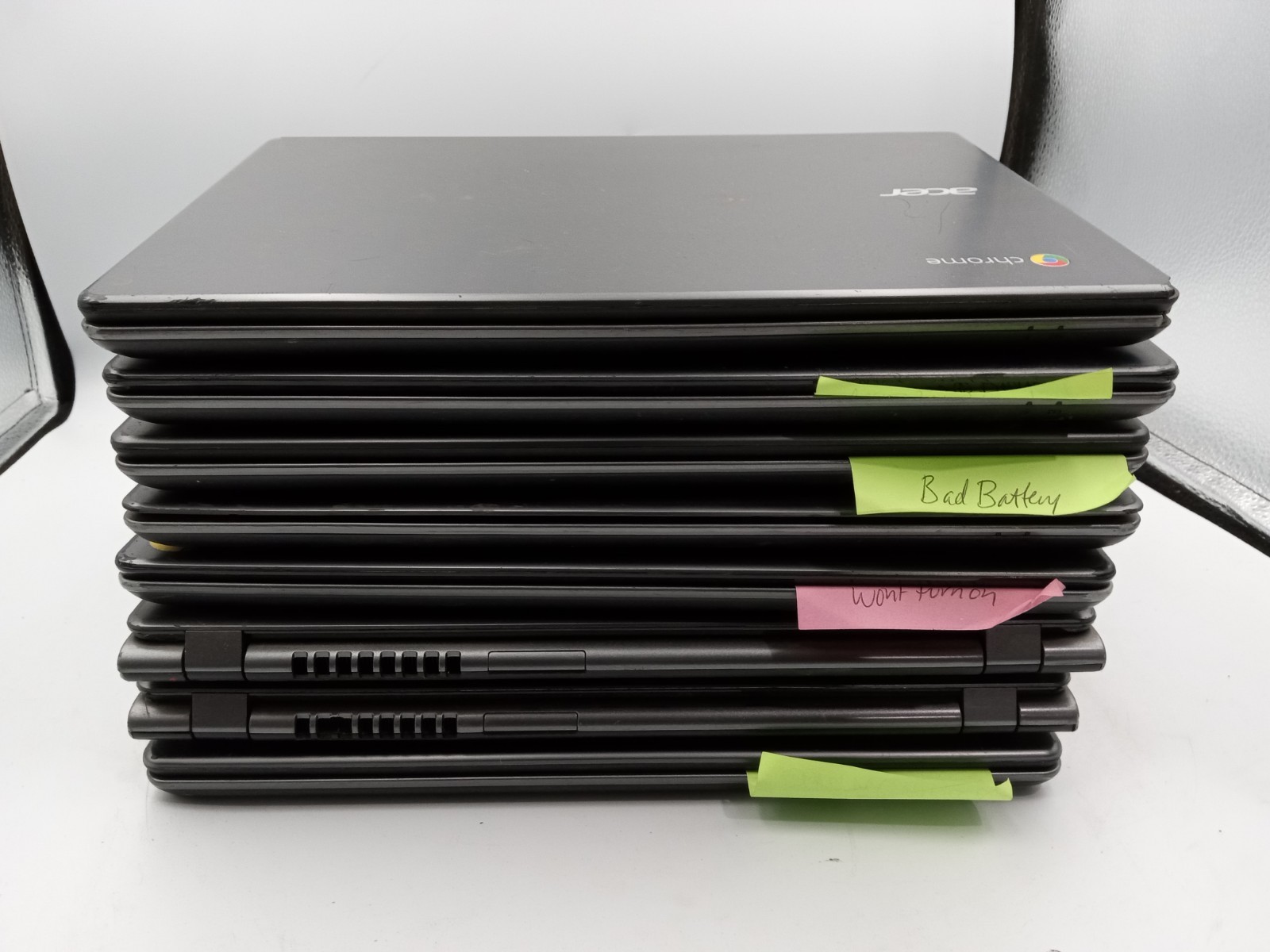 Lot of 8 – Acer C720 11.6″ Chromebook Laptops * FOR PARTS * VARIOUS ISSUES -RR
