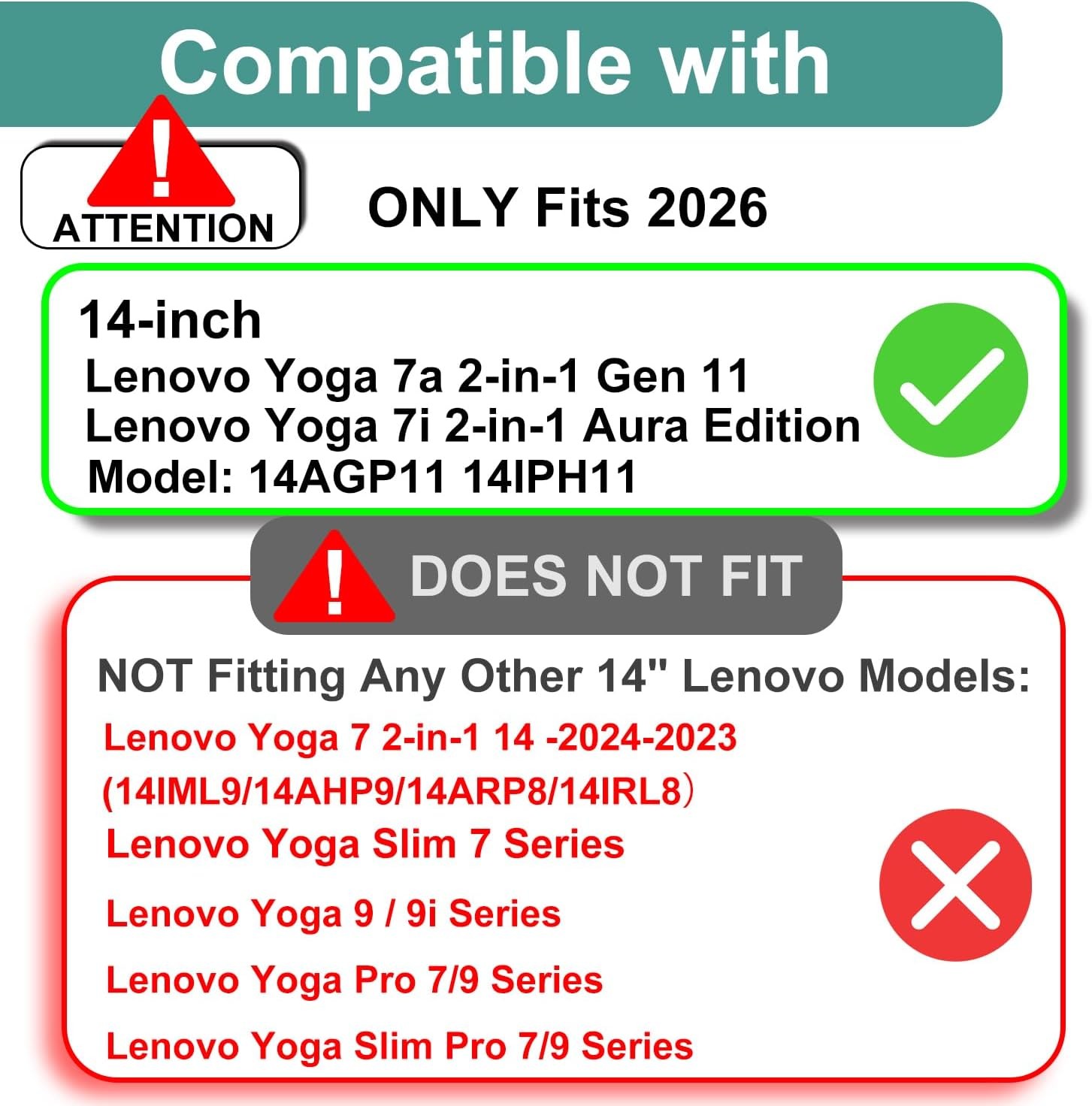 3-Pack Anti-Glare (Matte) Screen Protector for Lenovo Yoga 7i 2-in-1 Aura Editio