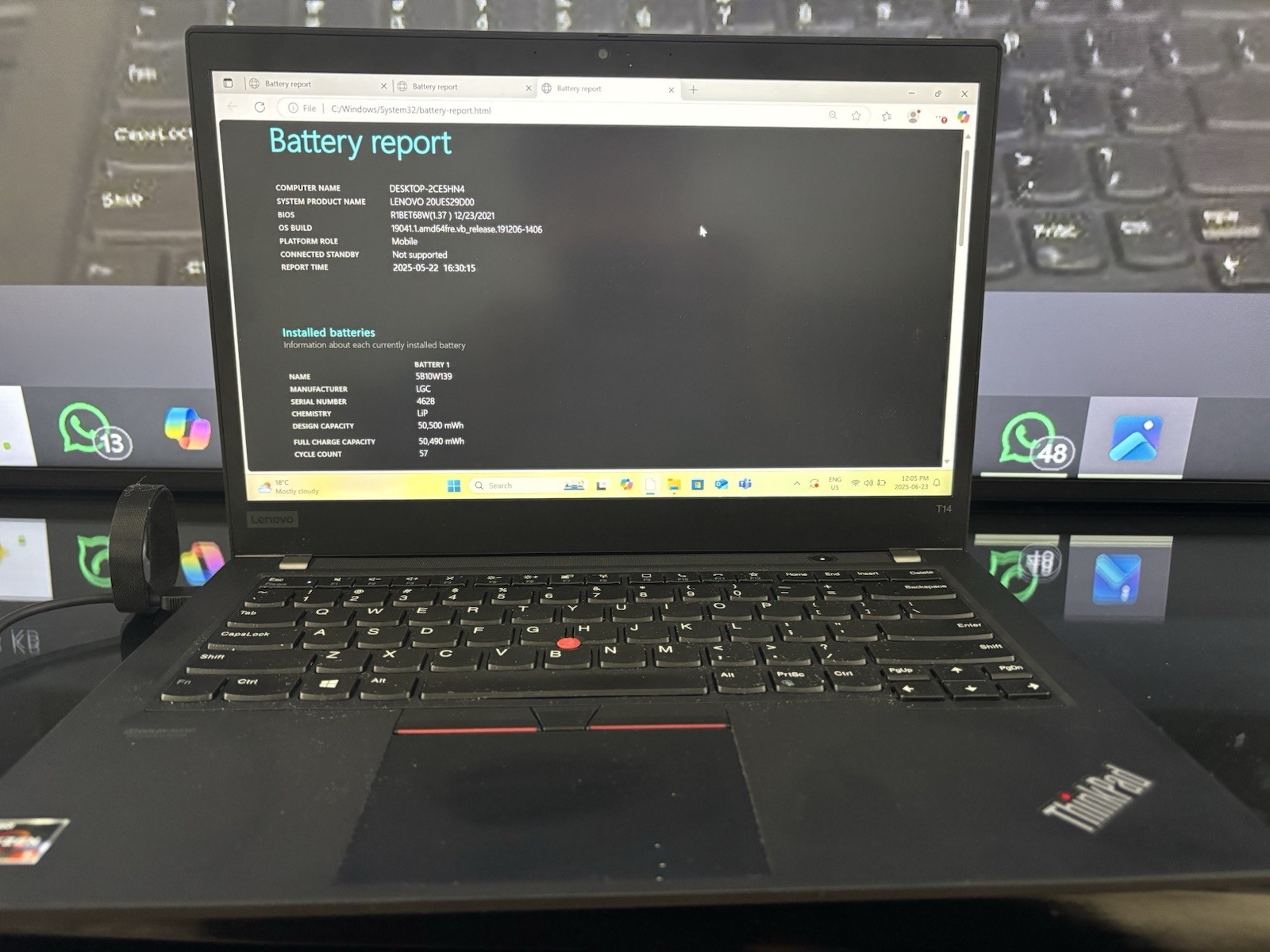 Lenovo Thinkpad T14 Gen 1 14″ (256GB SSD, Ryzen 5 PRO 4650U , 2.1 GHz, 16GB)