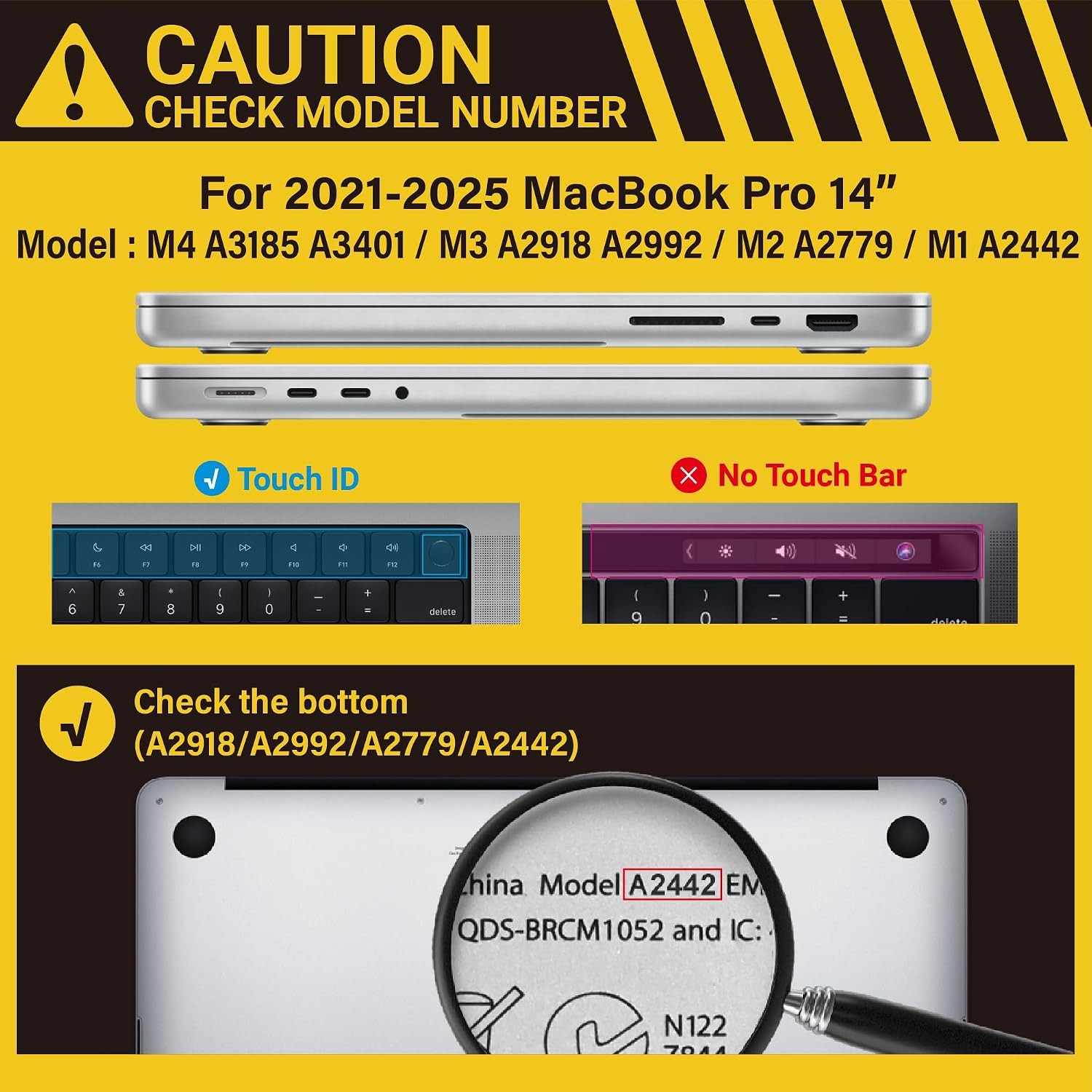Case for MacBook Pro 14 Inch 2026 2025 2024 2023 2022 2021 Hardshell Case&Sleeve