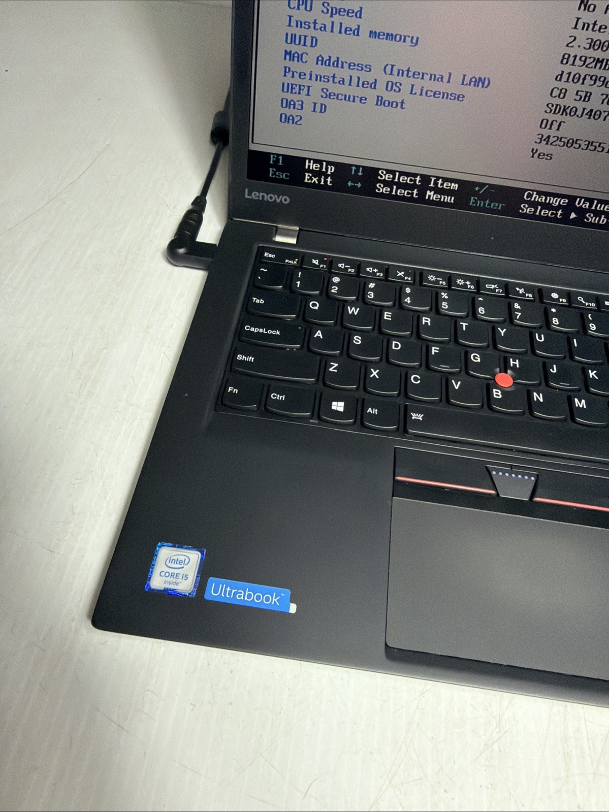 Lenovo Thinkpad T460s 14″ Laptop i5-6200u 8gb Ram No Drives Boots Bios