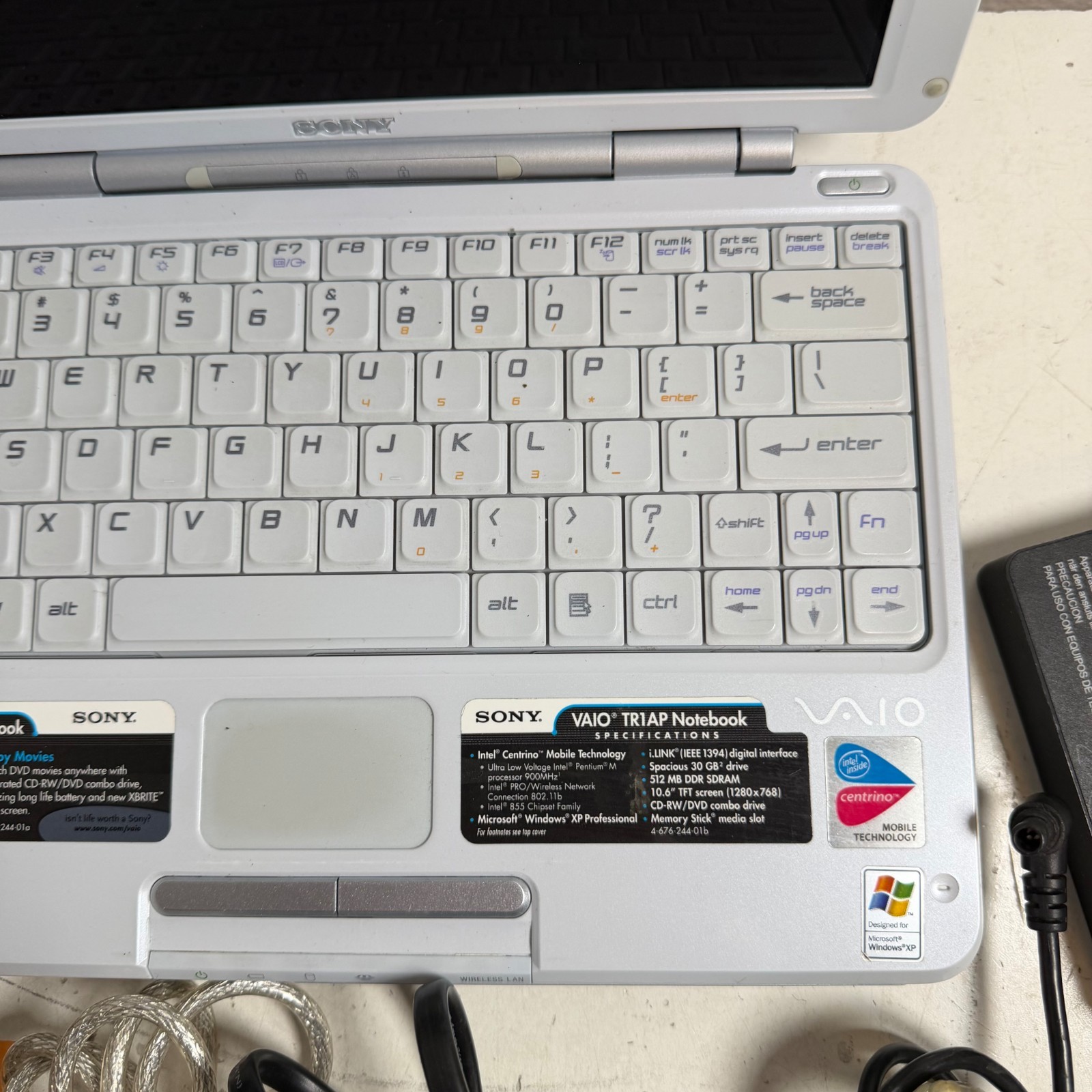 Vintage Sony VAIO PCG-481L Gray Built-in Webcam Portable Laptop – Untested
