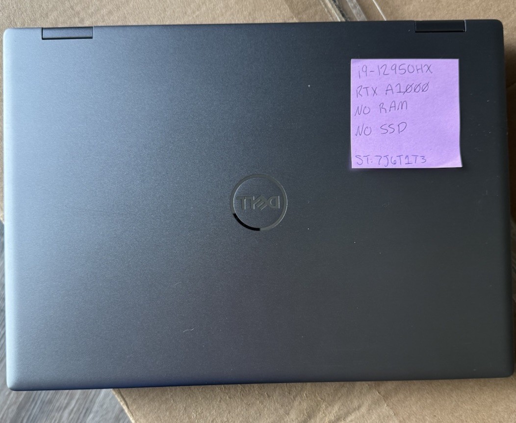 Dell Precision 7670 i9-12950HX NVIDIA RTX A1000 Black NO RAM NO SSD
