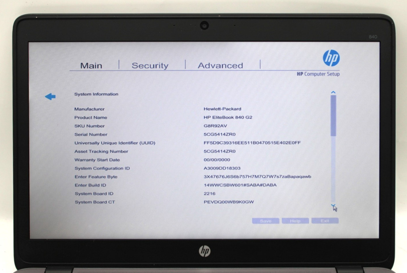 HP EliteBook 840 i5-5200U@2.2GHz 8GB DDR3 NO STORAGE OR OS *USED/TESTED*