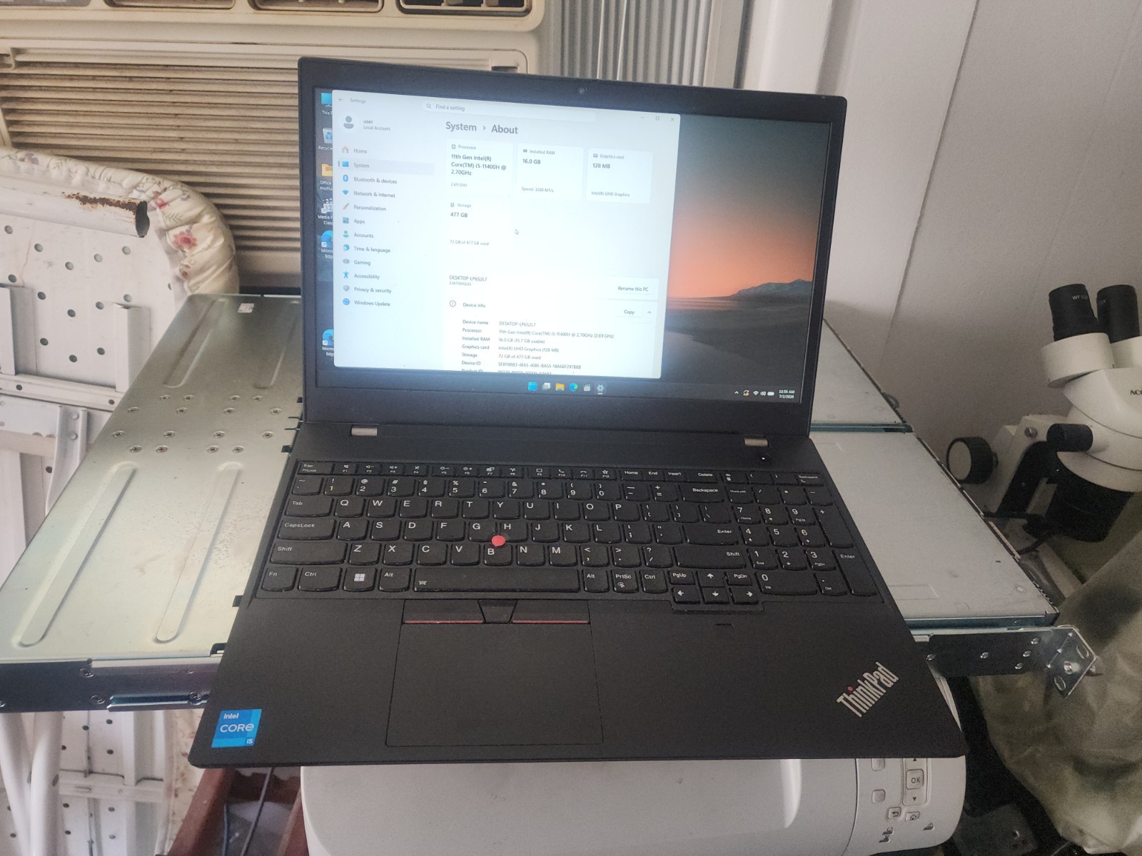 Lenovo ThinkPad T15p Gen 2 15.6″ FHD i5-11400H 2.7GHz 512GB SSD 16GB RAM W11P
