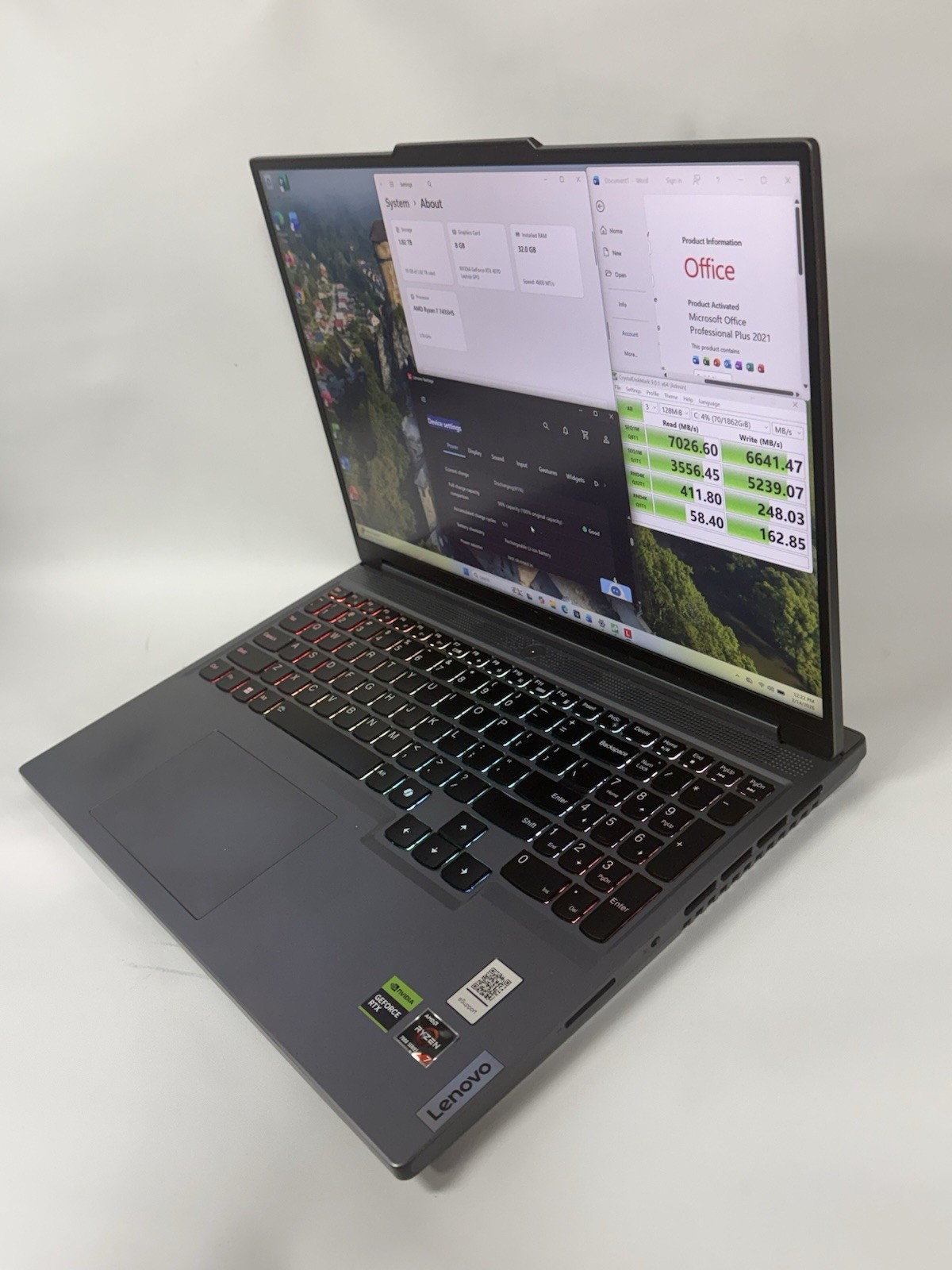 Lenovo Legion Slim 5 16ARP9 R7 7435HS RTX 4070 32GB DDR5 2TB SSD W/Office 2021