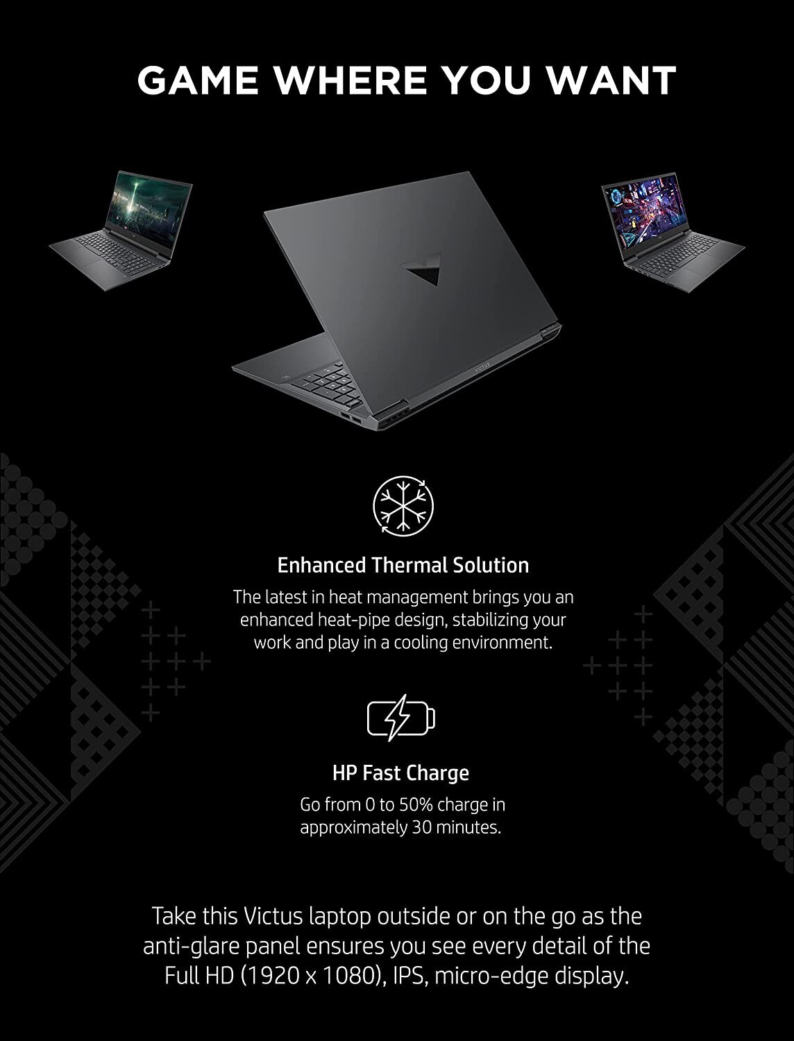NEW Victus 16-d0020nr Laptop Notebook RTX 3050 i5 8GB 512GB SSD FHD
