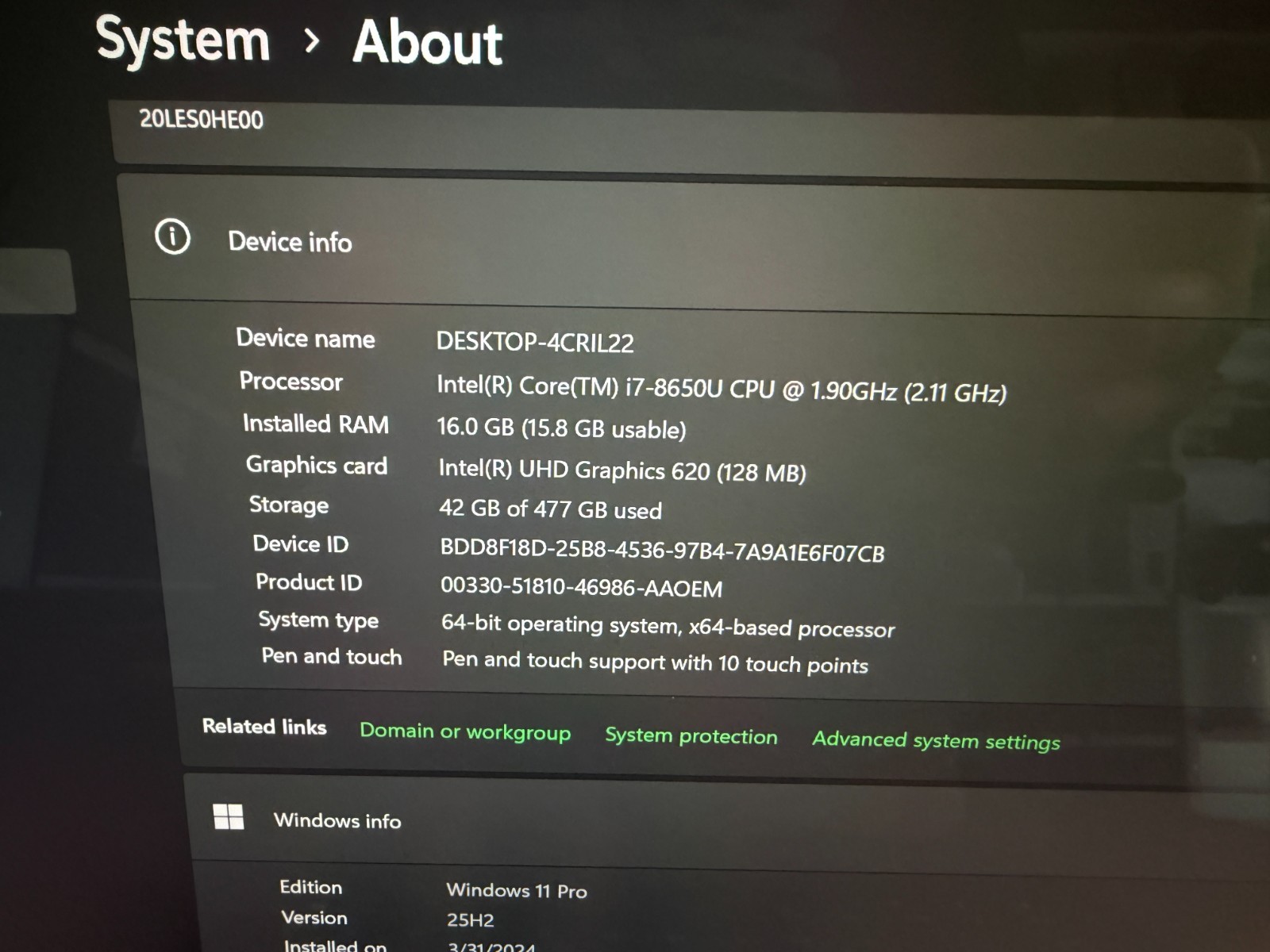 Lenovo ThinkPad X1 Yoga i7-8650U 16GB 512GB NVMe Win11 New Charger Touch Screen