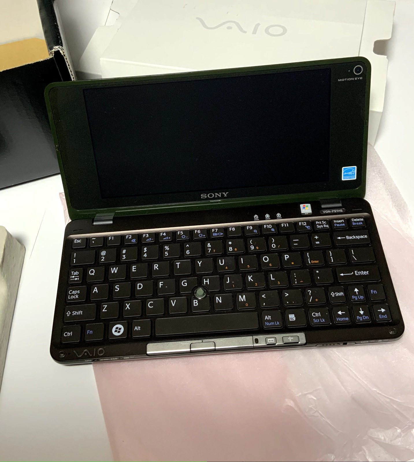 SONY VAIO type P VGN-P91HS Pocket Style PC Layered Peridot Intel Z550 2GHz 2GB