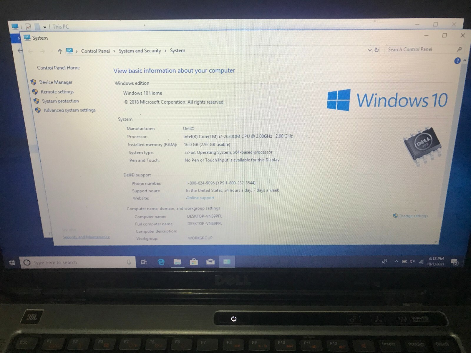 Dell XPS 15 L502X Intel i7-2630QM 16GB Ram 750GB HDD NVIDIA GeForce GT 540M 2GB