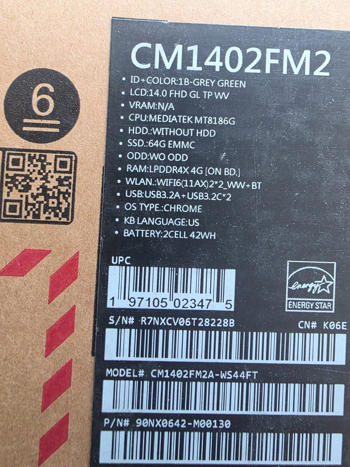 ASUS 14″ FHD Chromebook Laptop 4GB RAM 64GB eMMC MediaTek Kompanio 520