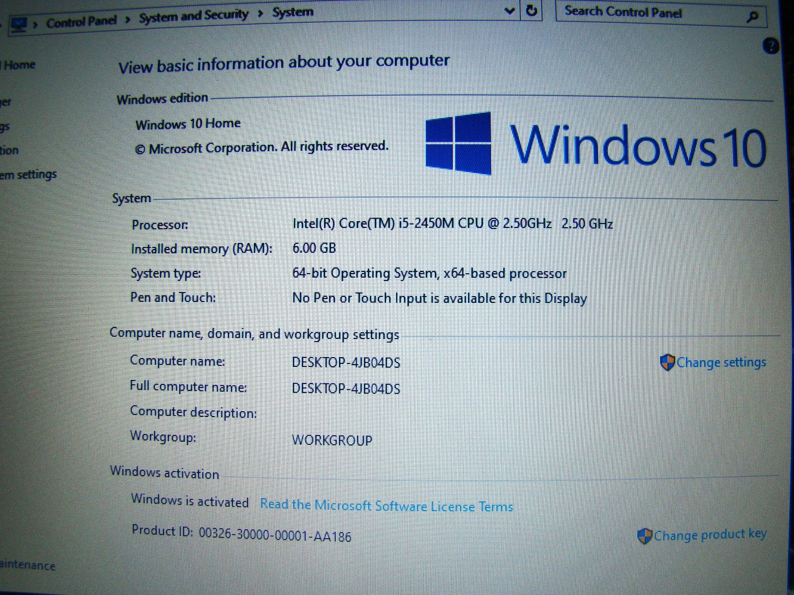 Hp g7-1338dx/Core i5-2450M 2.50ghz/6gb/640gb/Web/Windows 10 Home/BT/Hdmi/17.3″