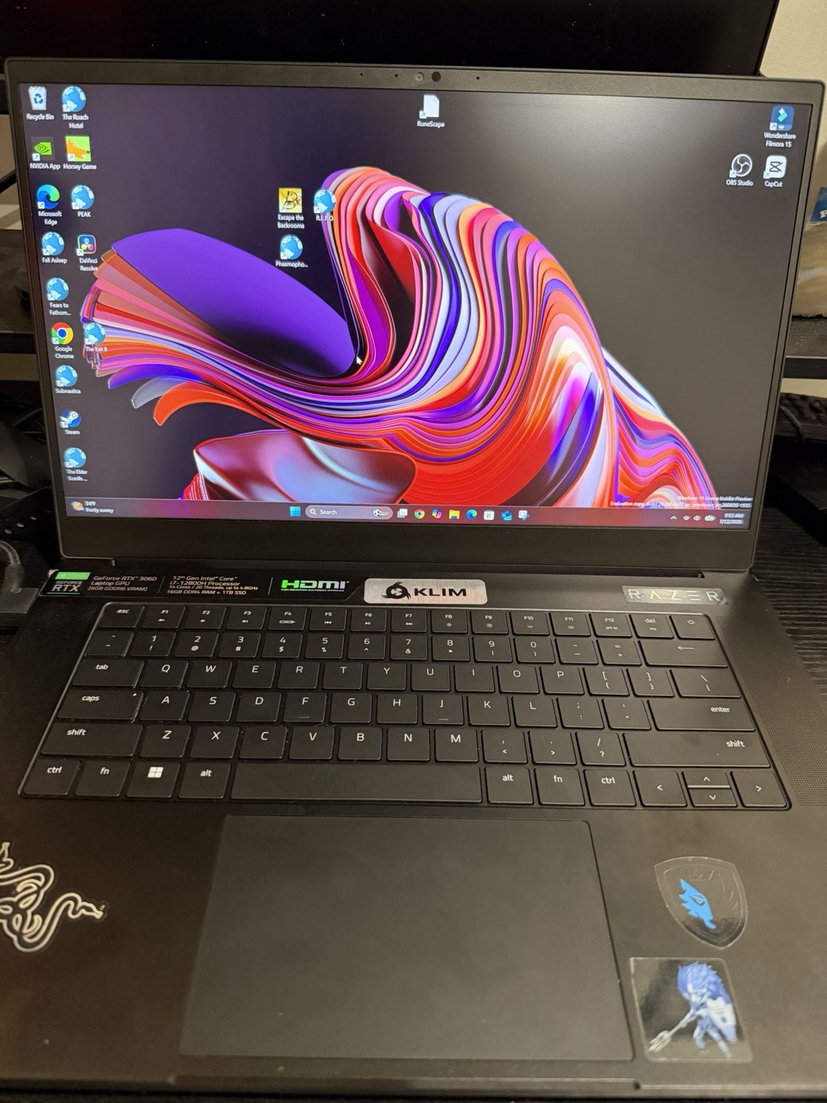 Razer Blade 15 15in FHD i7-12800H 16GB 1TB SSD RTX 3060 Win 11