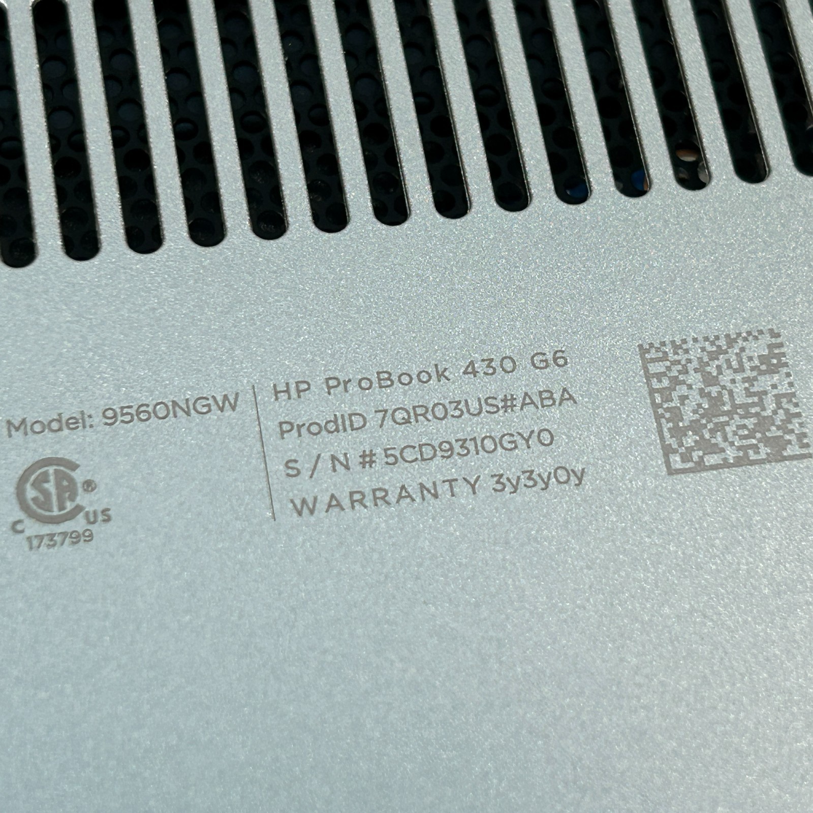 HP ProBook 430 G6 Intel Core i5-8365U 1.6GHz 8GB RAM 256GB NVMe No OS Used