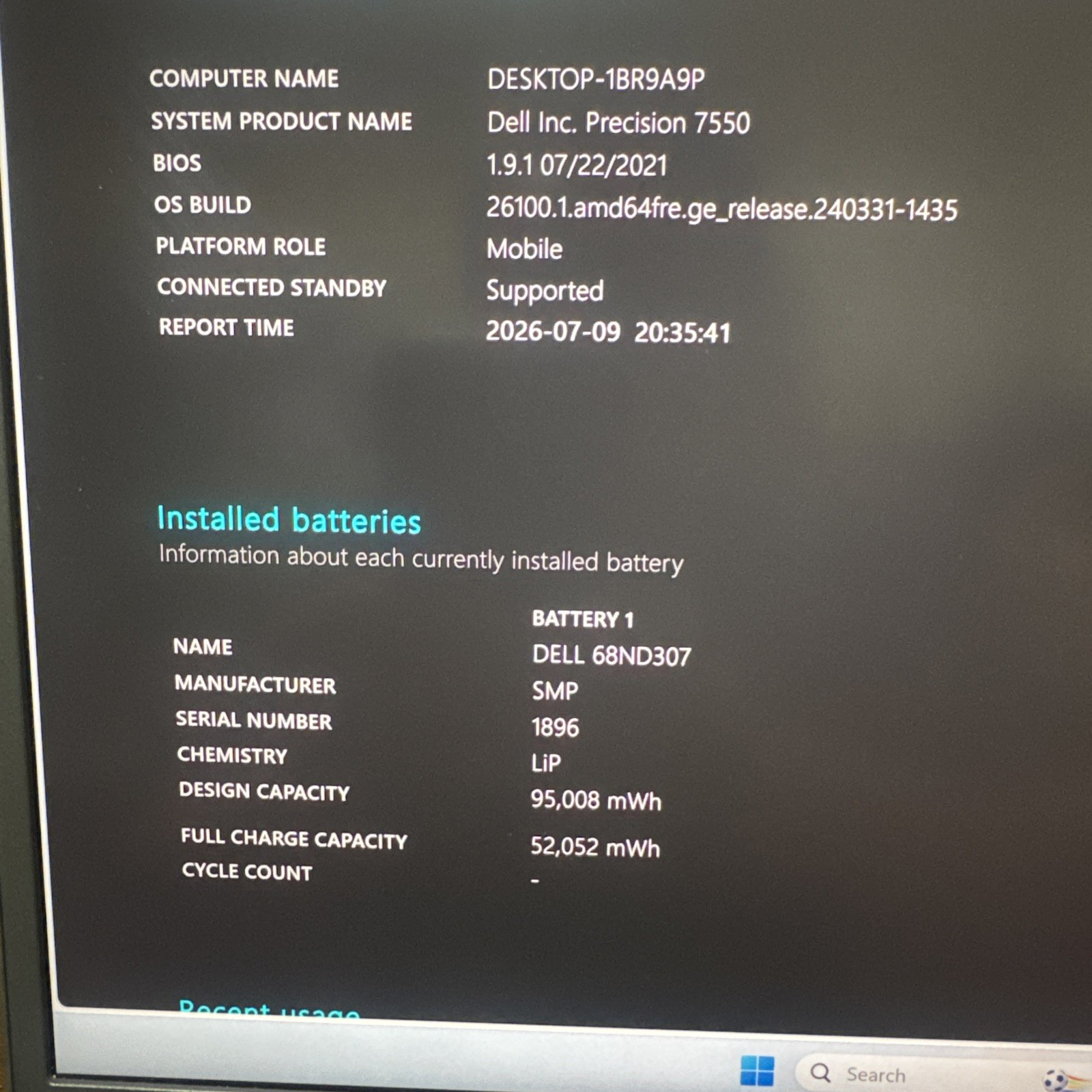 Dell Precision 7550 15.6” Xeon W-10885M 2TB SSD 64GB RTX 3000 4K Win 11