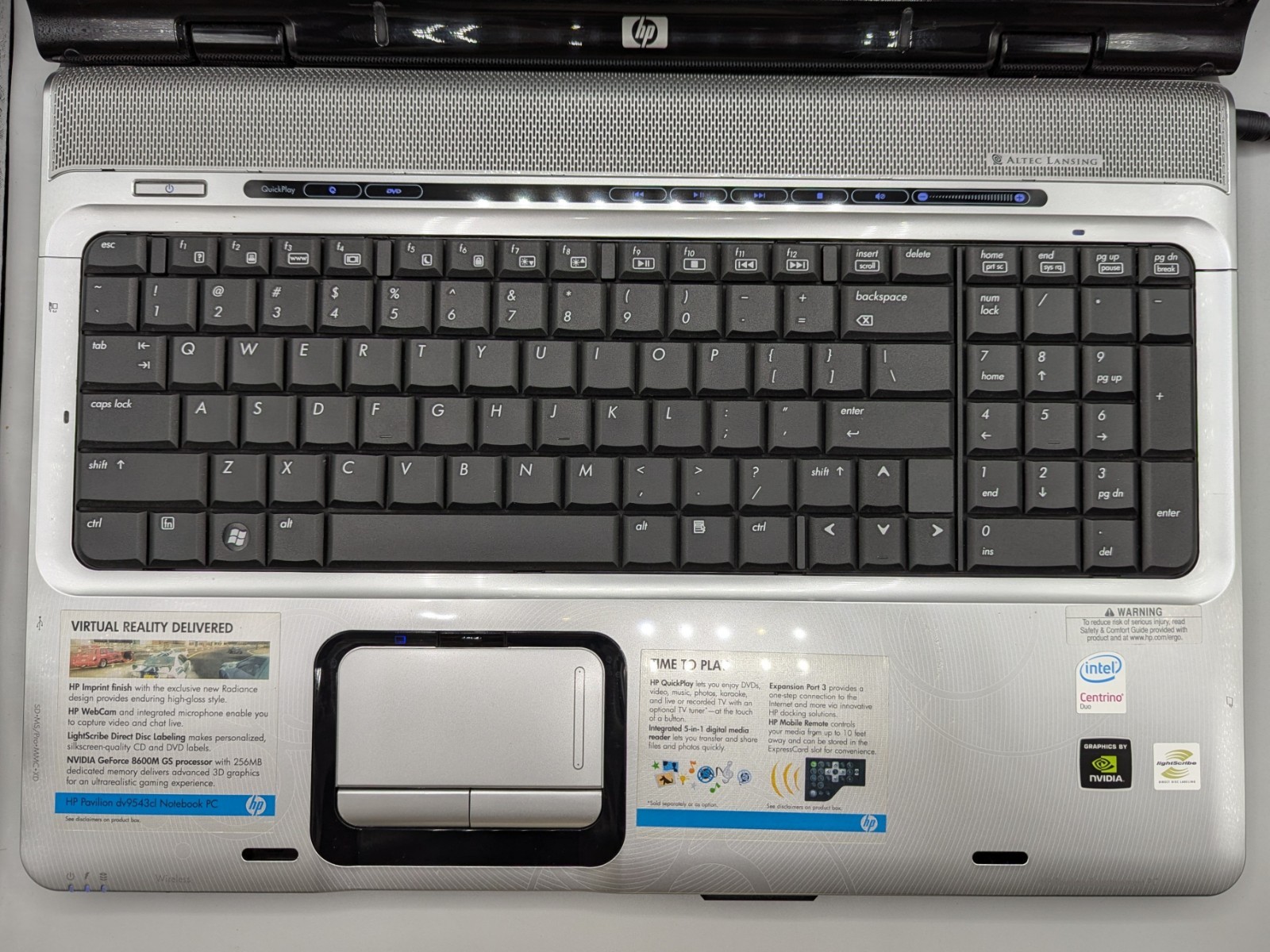 HP Pavilion DV9000 17″ Laptop AMD X2 CPU 3GB RAM 150GB HDD WINDOW 10 HOME