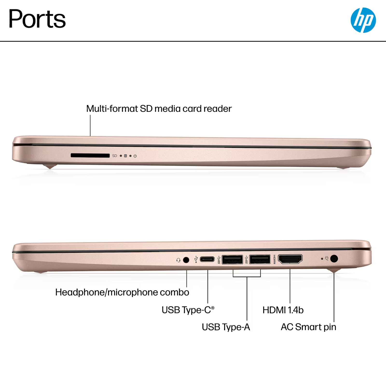 HP Laptop Computer 14″, Intel N150, 8GB RAM + 256GB Storage, Windows 11 Pro