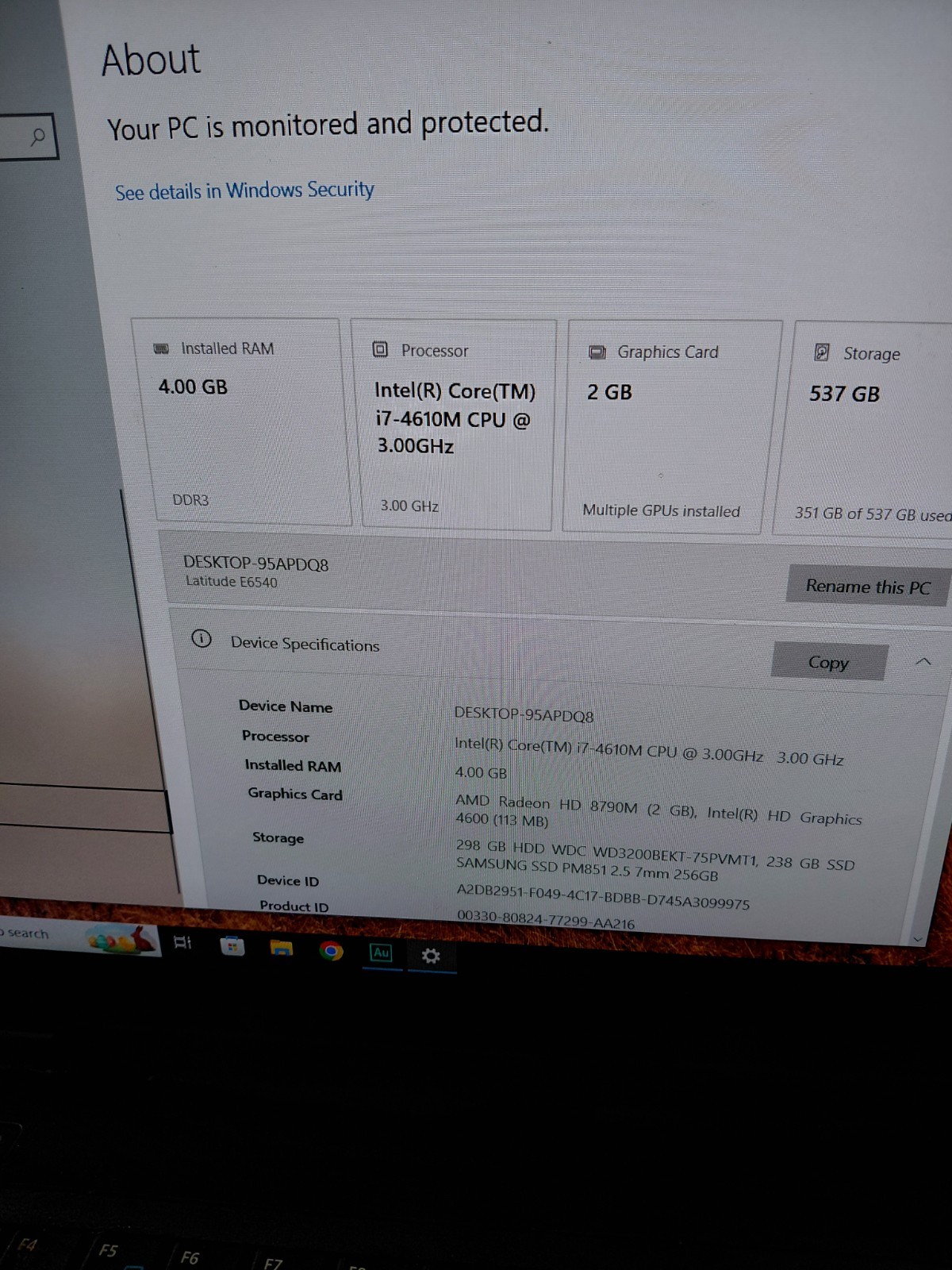 Dell Latitude E6540 i7-6410M 3.0GHZ AMD Radeon 8790M + HDD SSD Cd Drive Adapter