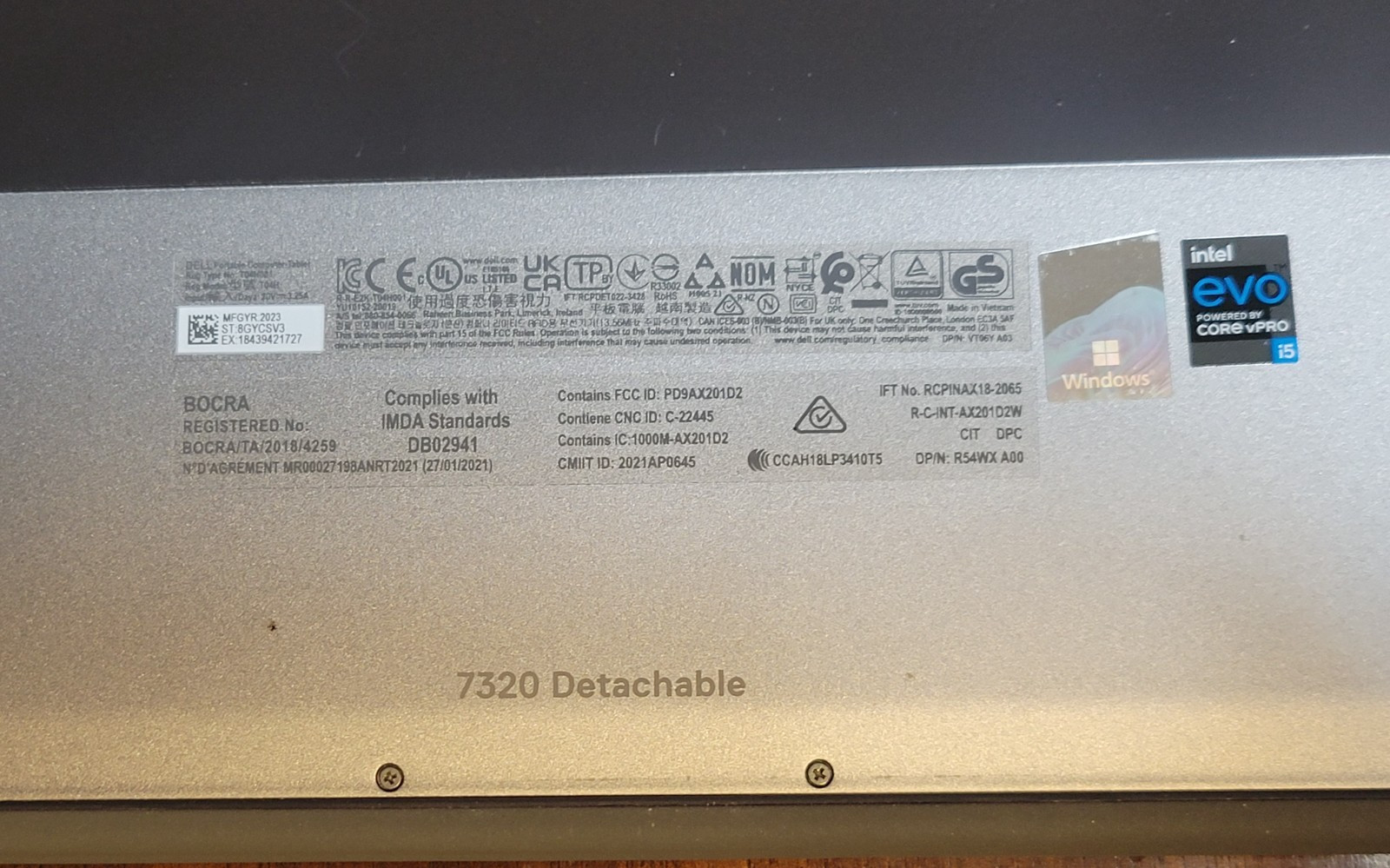 Dell Latitude 7320 Detachable 2 in 1 Touchscreen i5-1140G7 8GB 256GB SSD Win 11