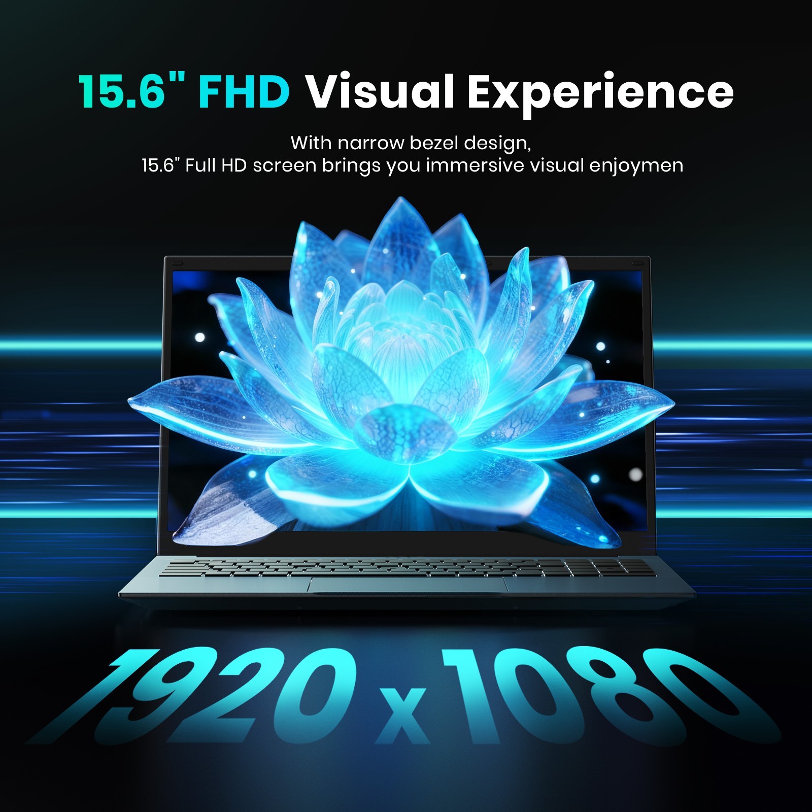 16GB RAM 1TB SSD Laptop, 15.6″ FHD, Intel Core i3, WIFI6, Windows 11, Backlit KB