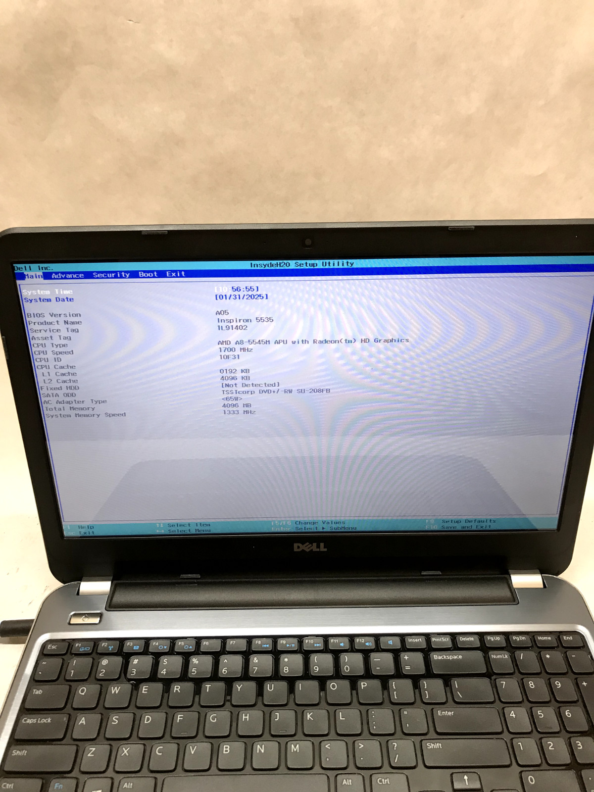 Dell Inspiron 5535 15″ Laptop AMD A8-5545M 1.7GHz 4GB RAM NO HDD/OS NO BATT – DW