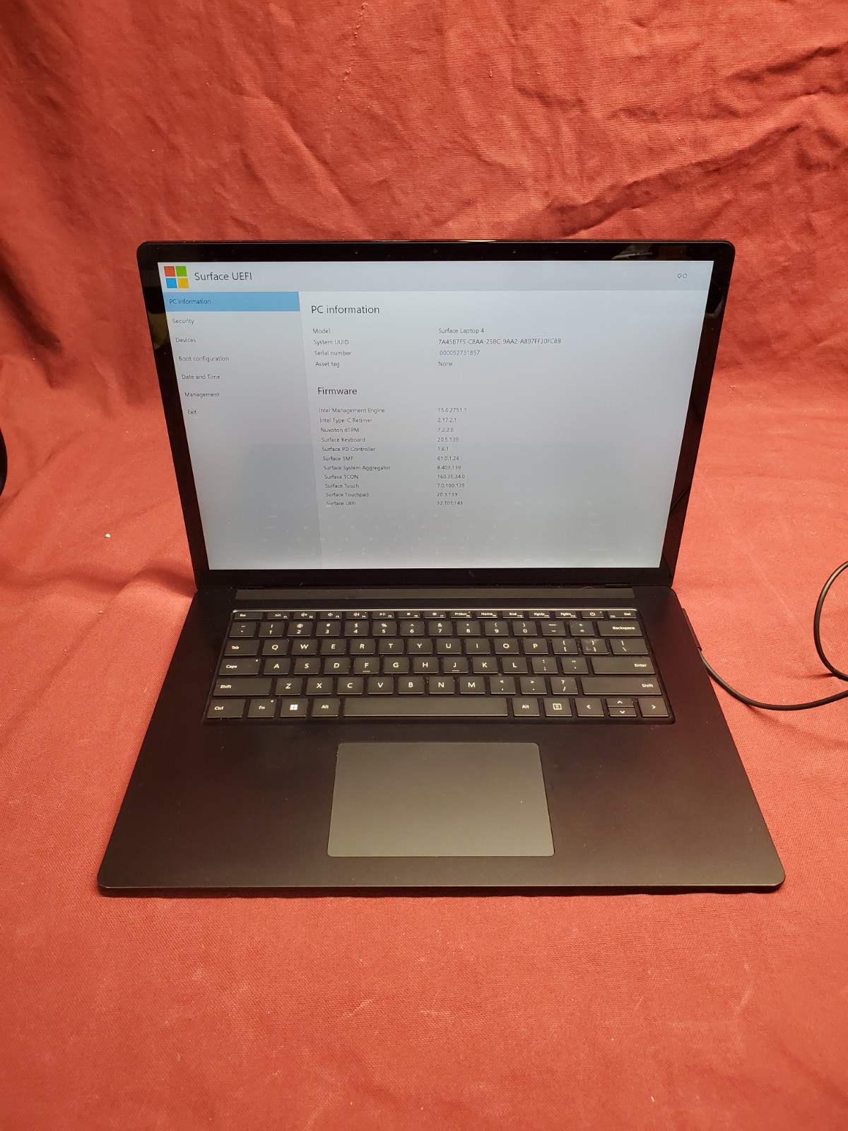 Surface Laptop 4 15″ i7 1185G7 3.00GHz/ 16GB / 512GB SSD #2840