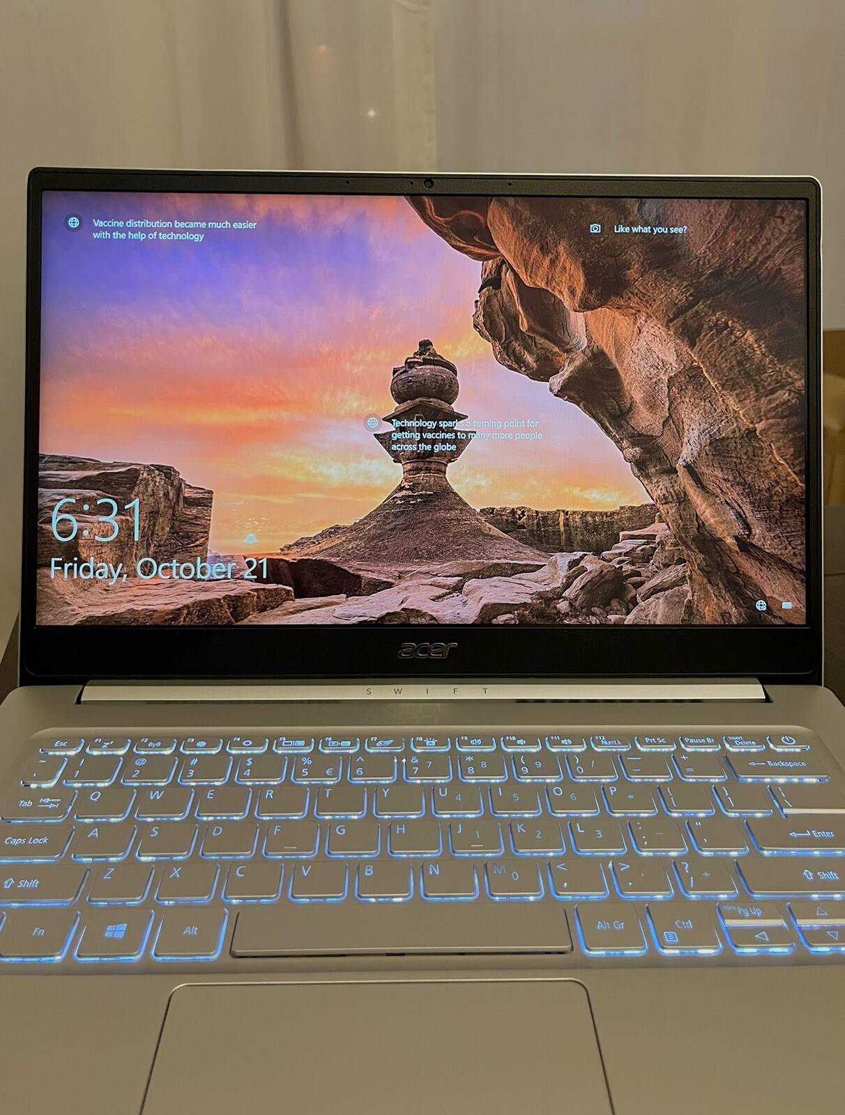 Ryzen 5 4500u 14” Silver Acer Laptop