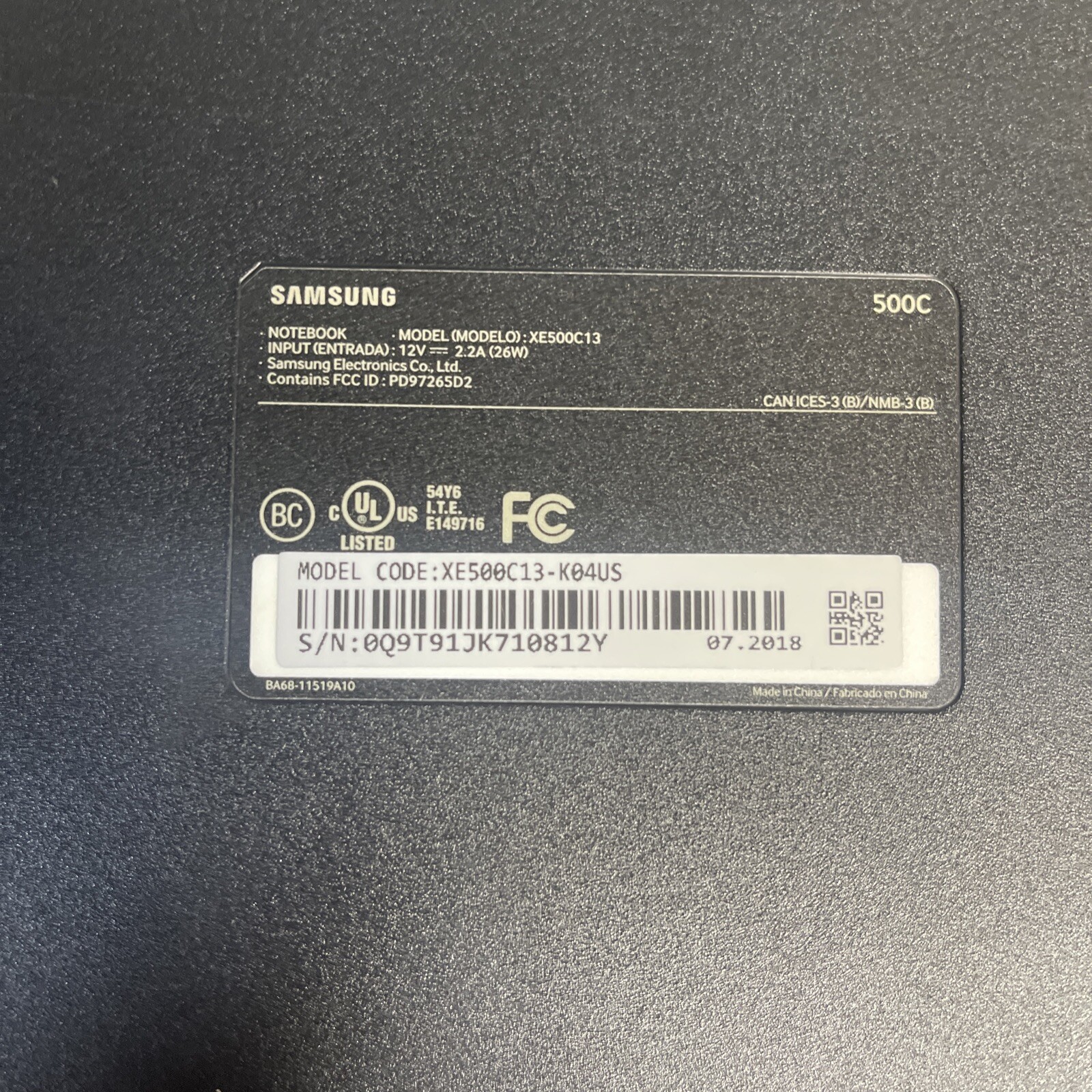 Samsung XE500C13-K04US Chromebook 3 11.6″ HD N3060 2GB RAM 16GB – READ DESC!