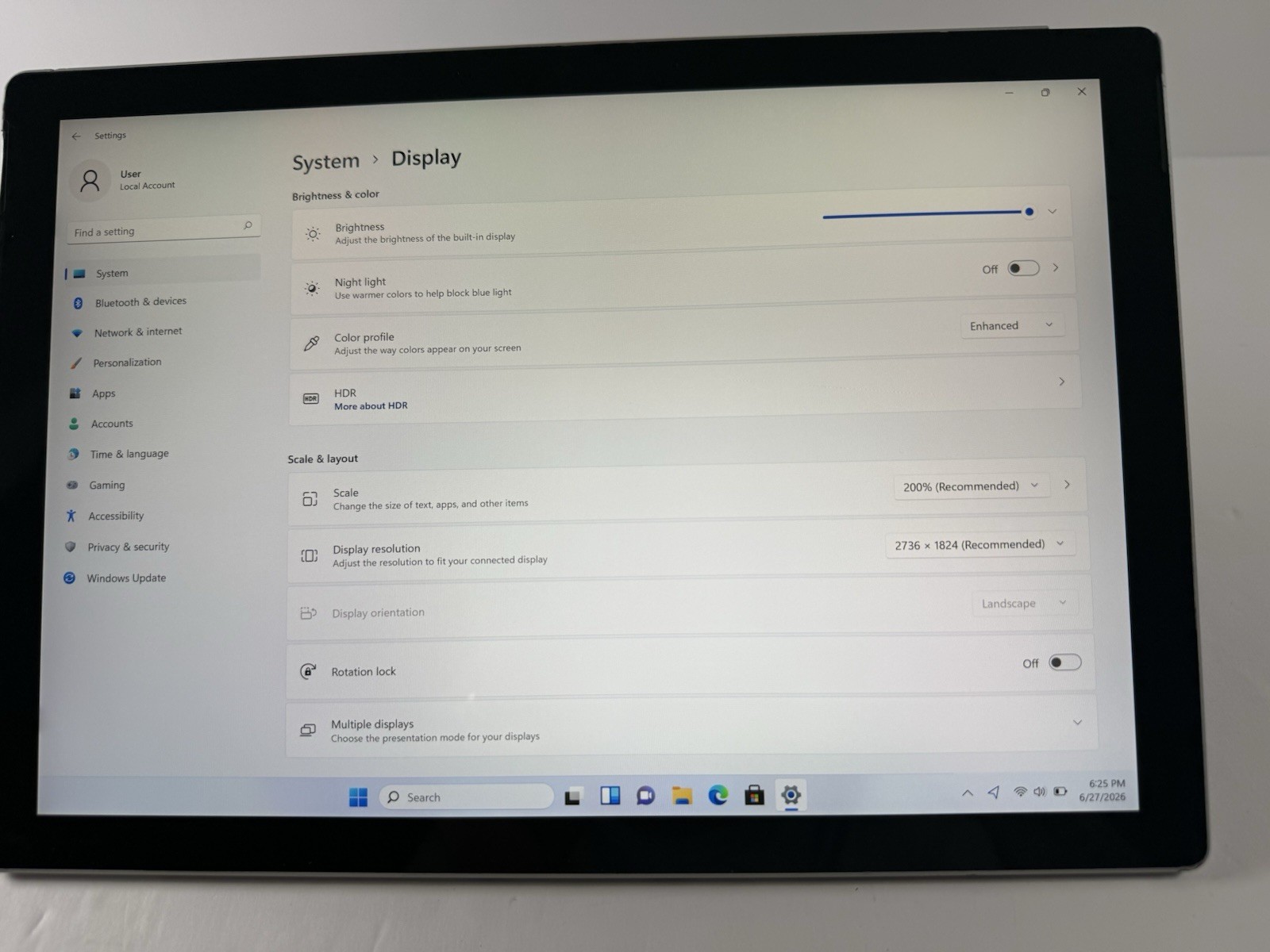 Microsoft Surface Pro 7 plus 1961 Core i5-1135G7 2.4GHz 16GB 256GB Win 11 Pro