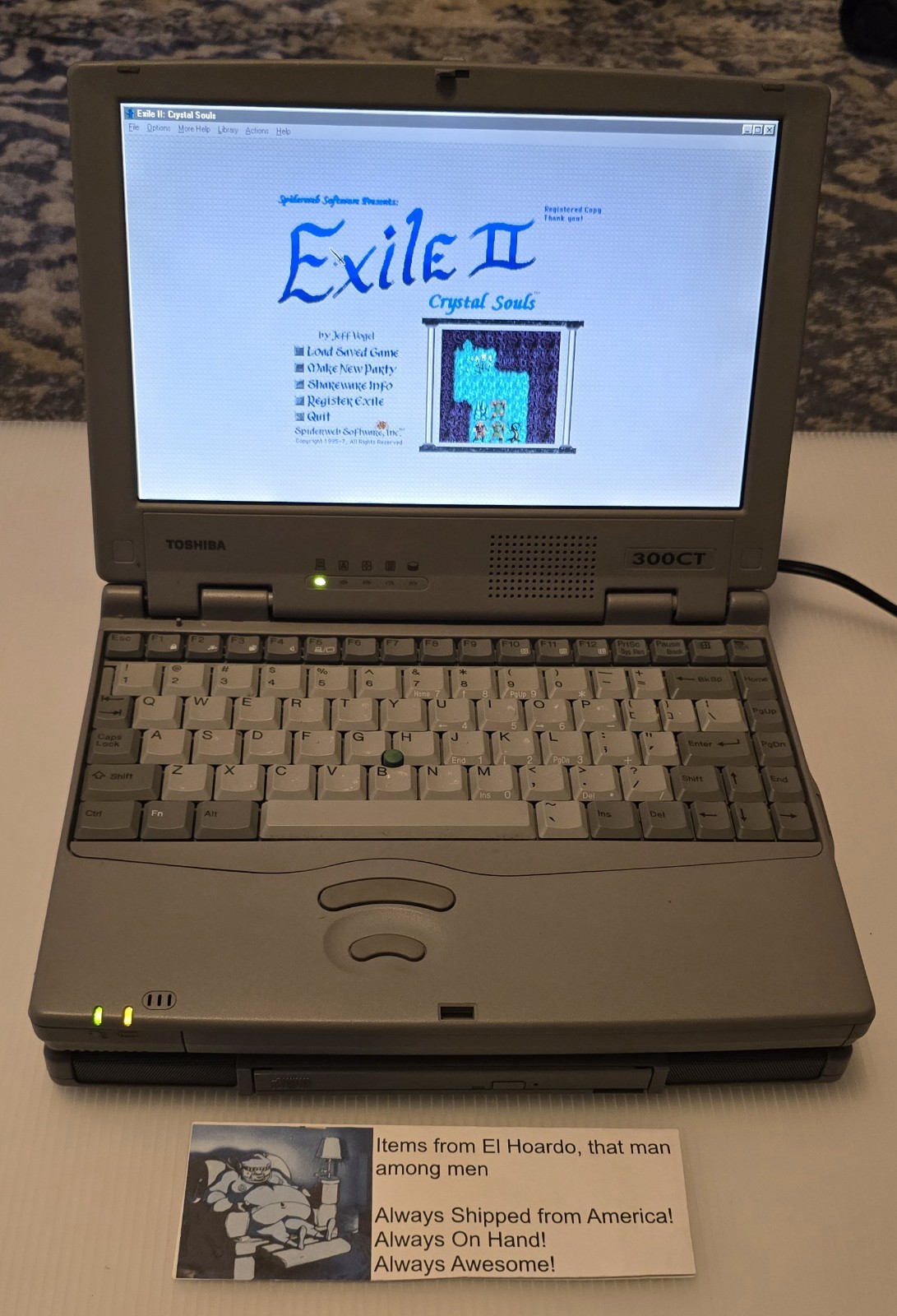 Toshiba Portege 300CT 64mb Ram 1GB HDD 133Mhz Docking Station CD Working Rare!