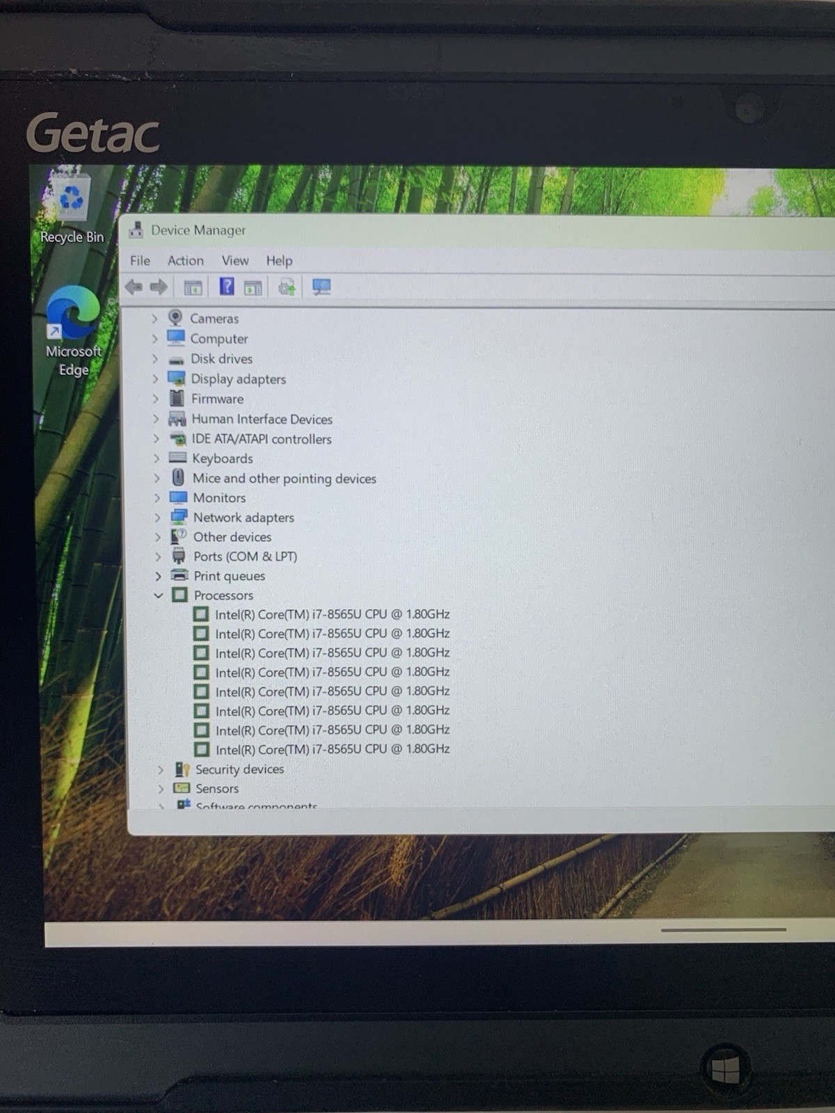 GETAC F110 G5 Tablet 11.6″ i7-8565U 1.80GHZ 16GB RAM 256GB GPS LTE W11 Grd A