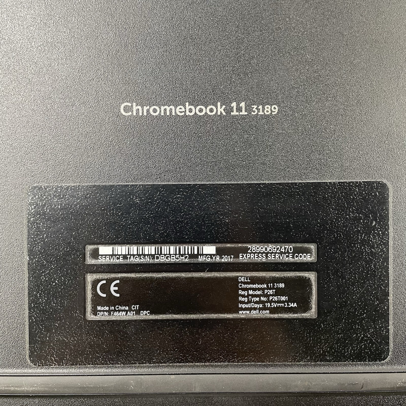 Dell ChromeBook 11 3189 11.6″ Celeron N3060 1.60 GHz 4 GB RAM 32GB SSD