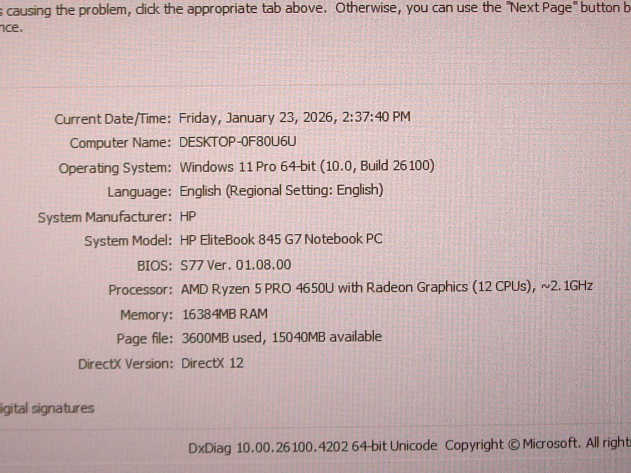 HP EliteBook 845 G7 laptop 14″FHD AMD Ryzen 5 PRO 4650U 2.1GHz 16GB 256GB SSD