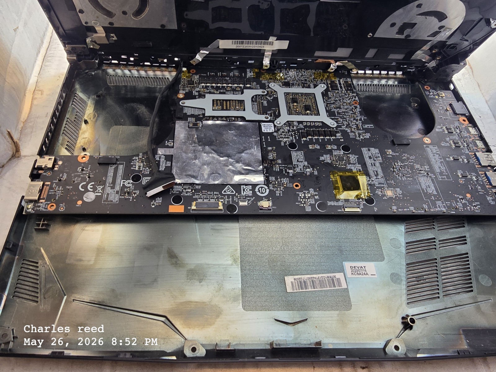 Broken MSI Thin GF65 10SDR-459US 15.6″
