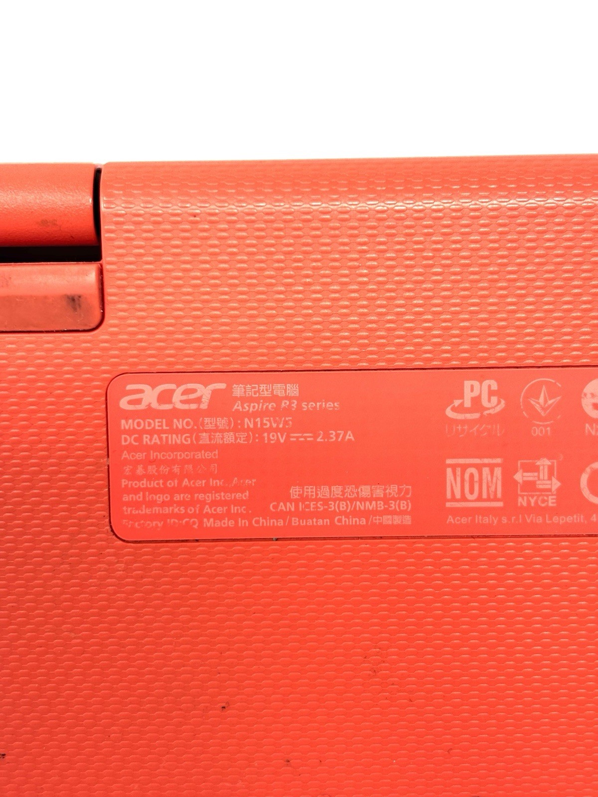 Acer Aspire r3 Series n15w5 On The Go Notebook Laptop