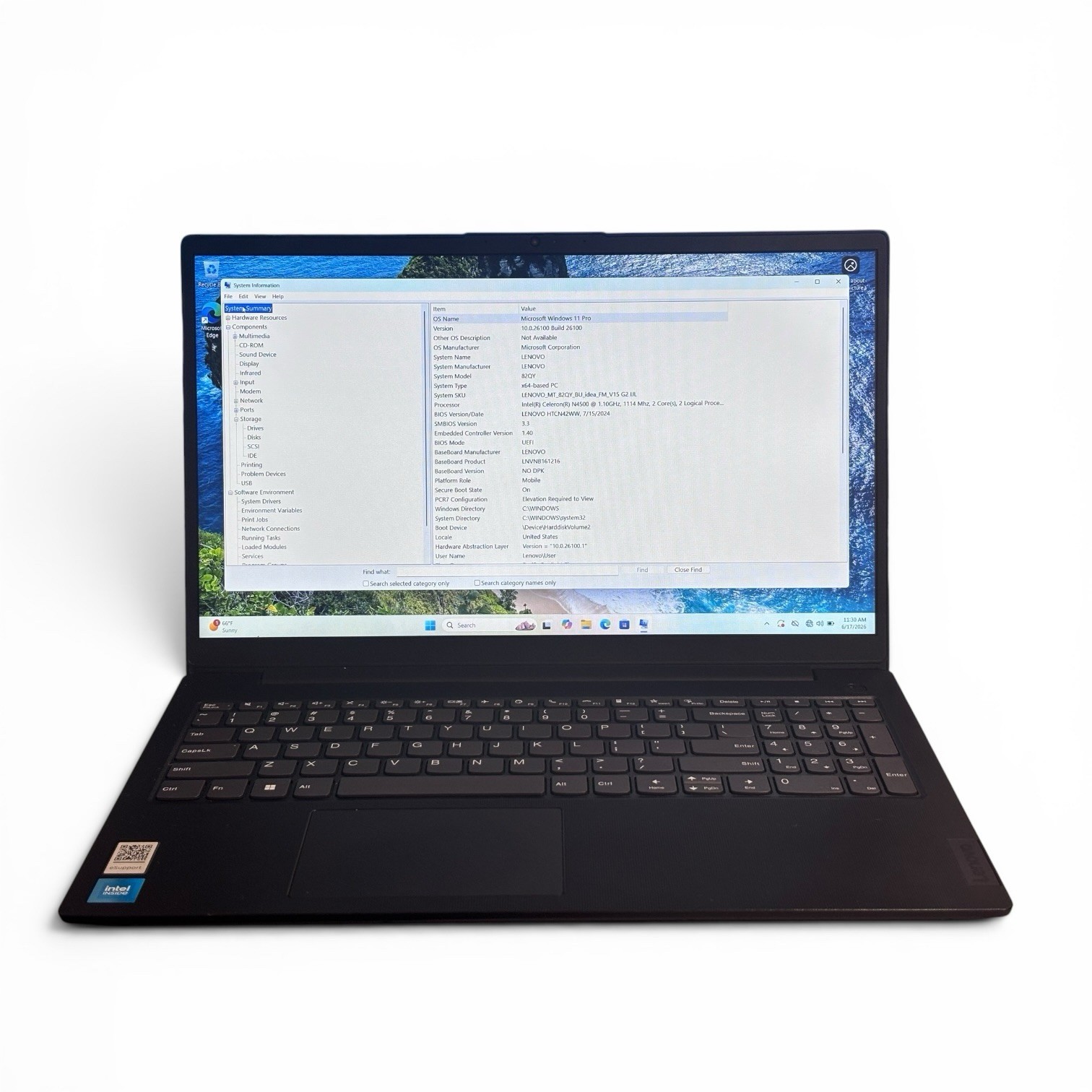 Lenovo V15 G2 15.6″ Laptop – Intel Celeron N4500, 16GB DDR4, 1TB SSD Windows 11