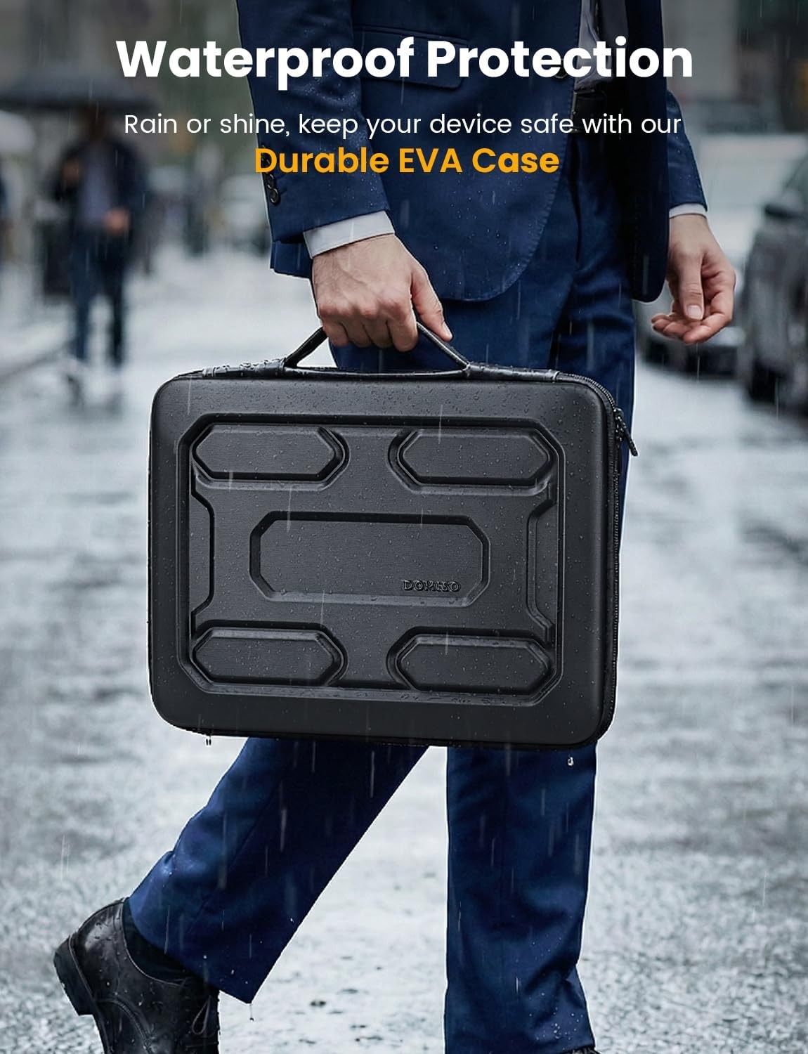 Waterproof Shockproof Hard Shell Laptop Sleeve 14-14.4 inch Case with Handle