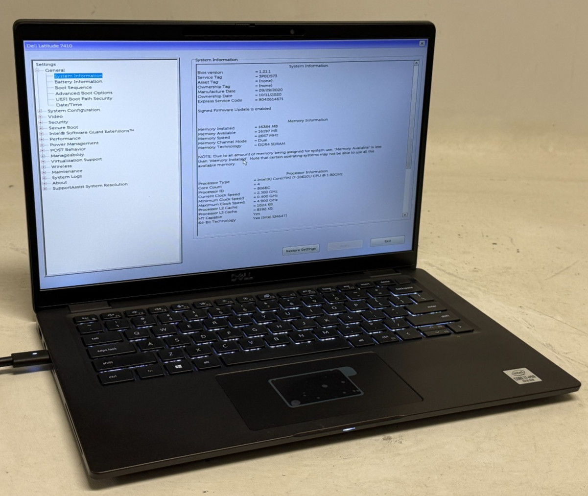 Dell Latitude 7410 14″ (i7-10610u 1.80GHz – 16GB RAM – 512GB SSD – Win11Home)*