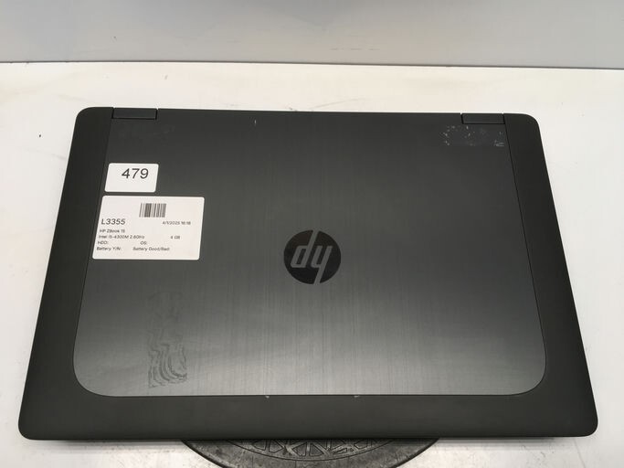 HP ZBook 15 Intel i5-4300M 2.6GHz 4 GB NO HDD No Batt