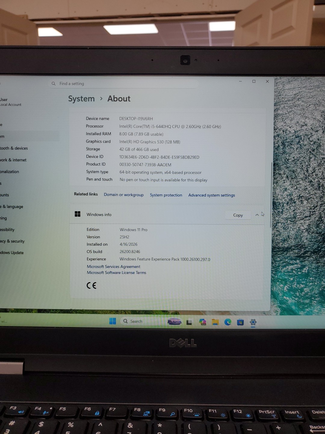 Dell Latitude E5570 15.6″ (500g SSD, Intel Core i5 6th Gen., 8GB) 042026-2