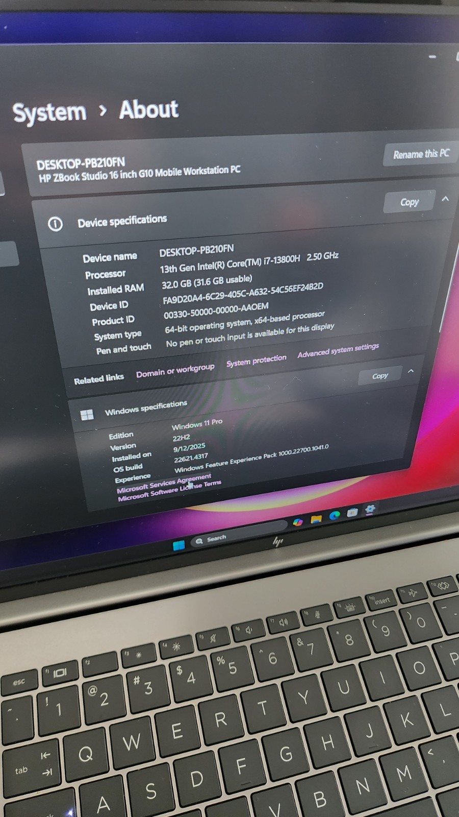 HP Zbook Studio 16 Inch G10 Core I7