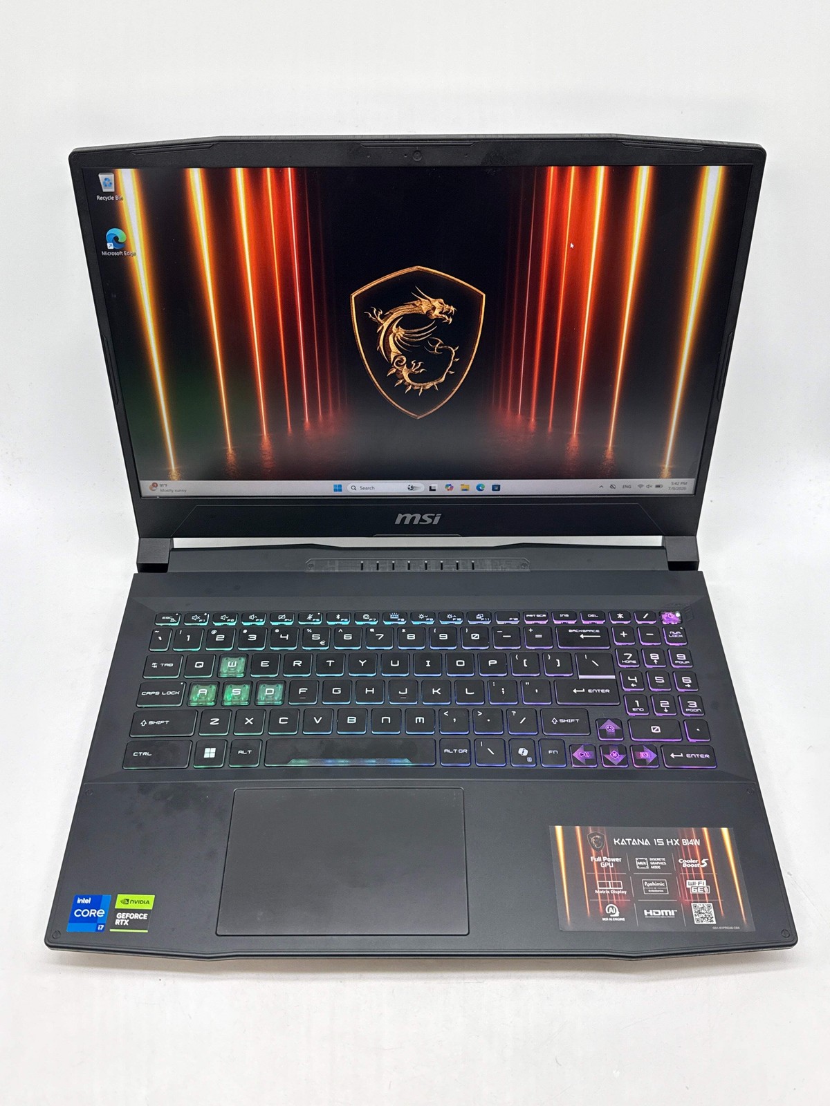 MSI Katana 15 HX B14WEK i7-14650HX 16GB RAM 512GB SSD RTX 5050 – Used