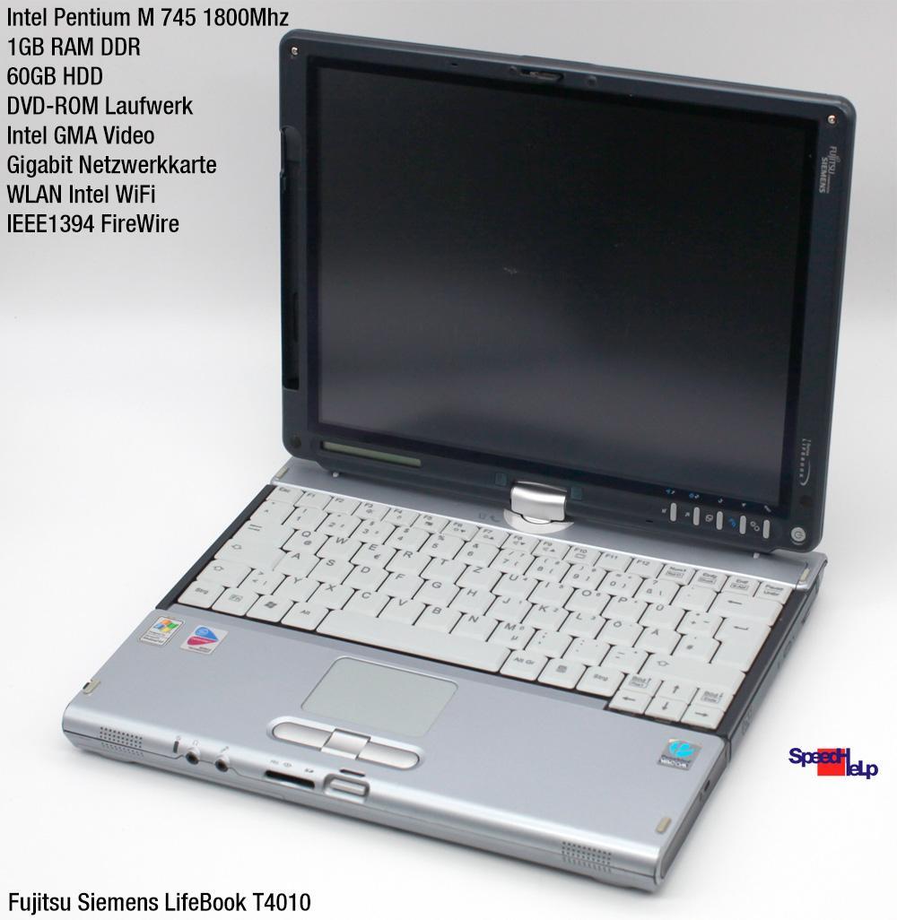 NOTEBOOK FUJITSU SIEMENS LIFEBOOK T4010D FSC LAPTOP WINDOWS XP 2000 TABLET PC