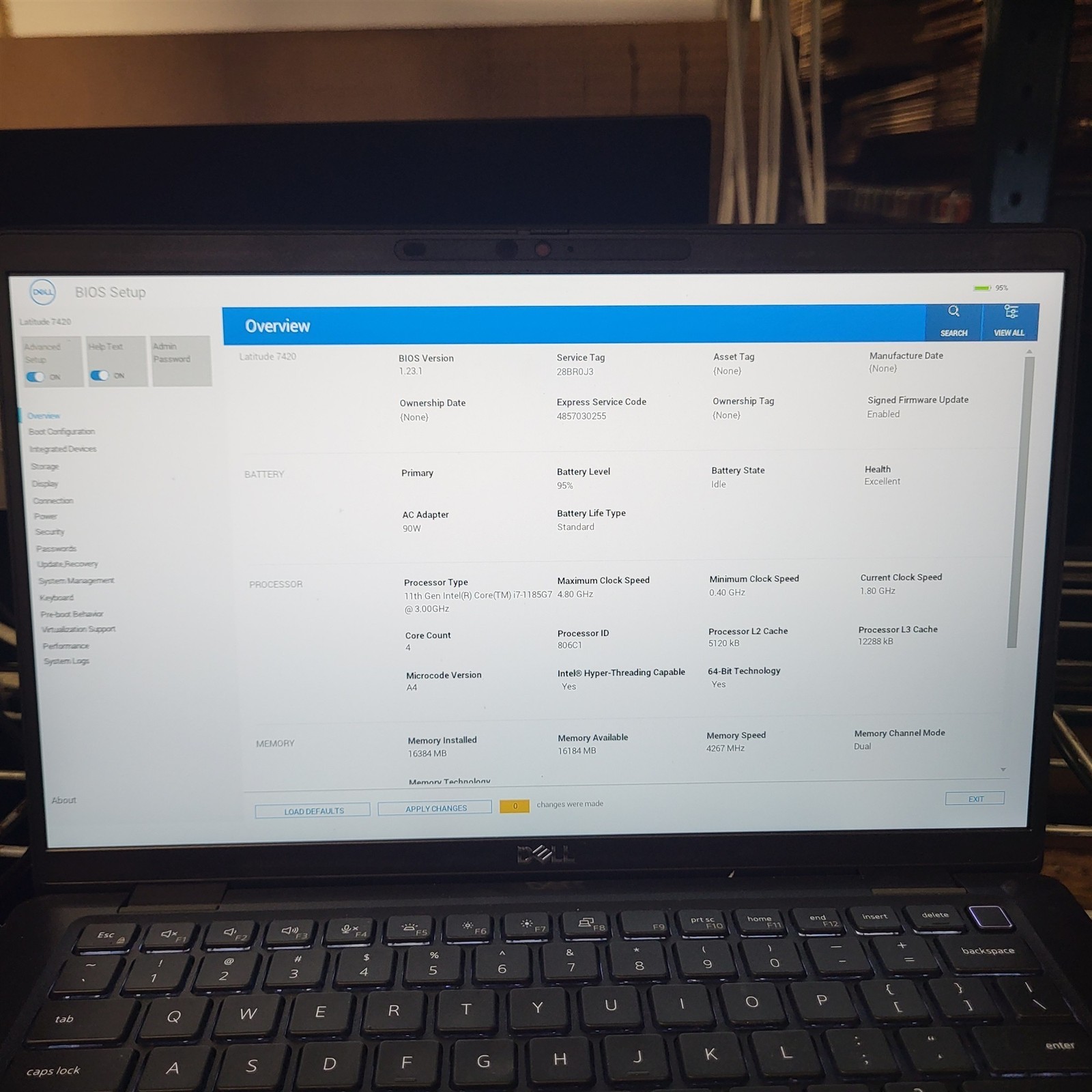 Dell Latitude 7420 14″ Laptop Intel i7-1185G7 3GHz 16GB 256GB SSD No PSU